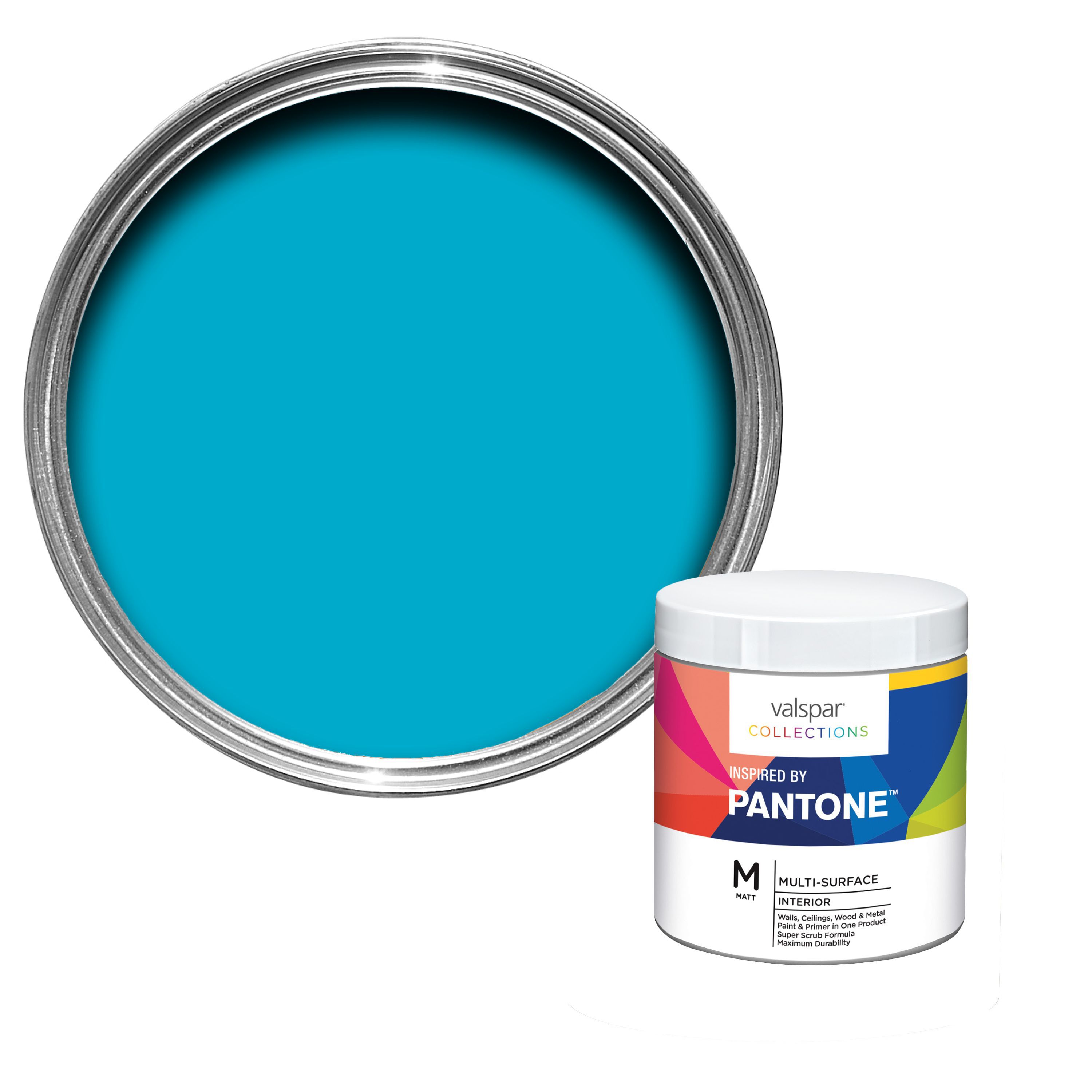 Valspar River blue Matt Paint base 0.24L Departments DIY at B&Q