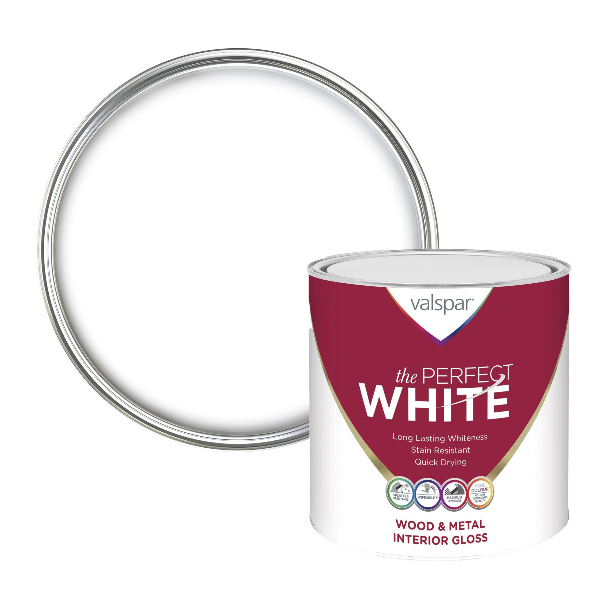 Valspar The perfect white Gloss Paint 2.5L Departments DIY at B&Q