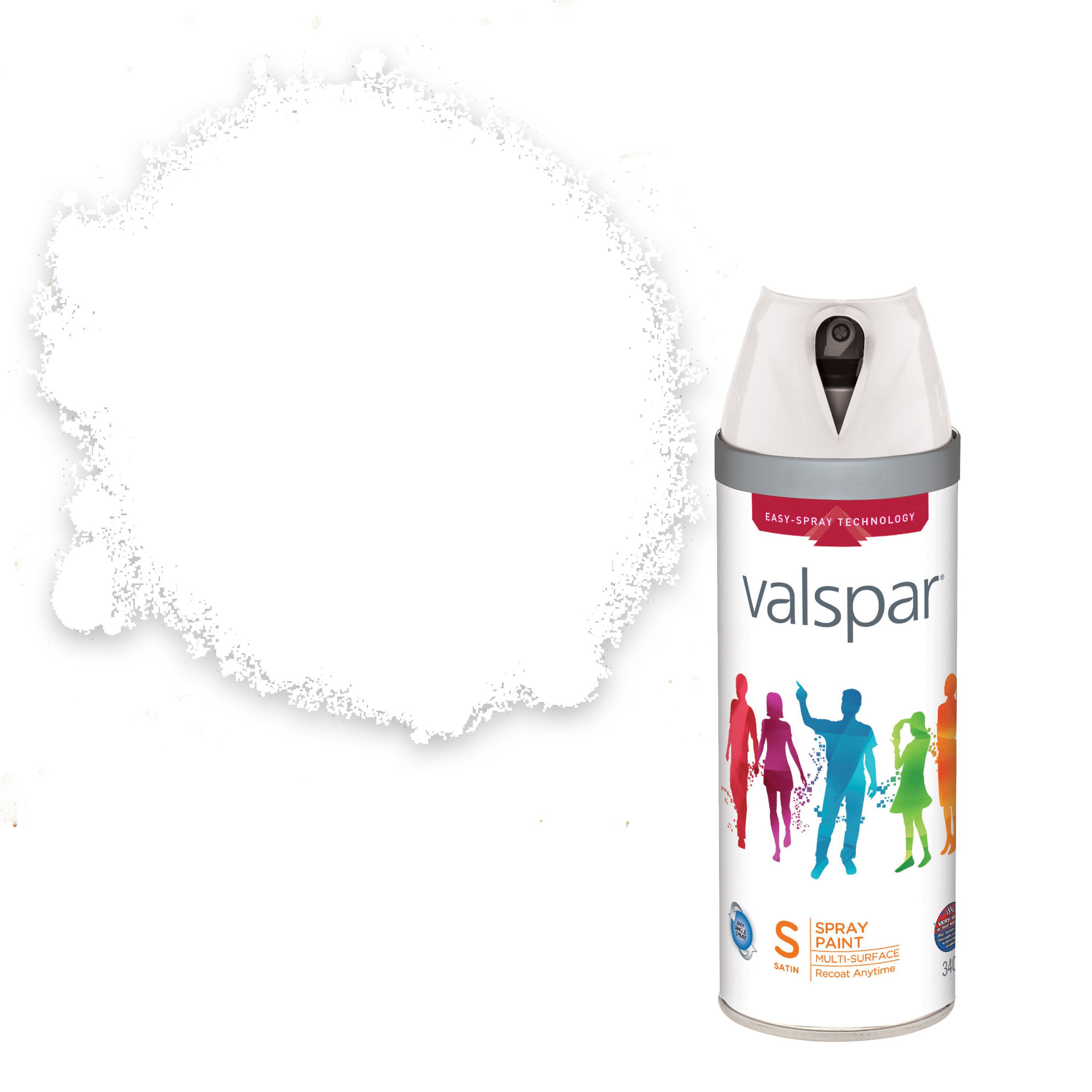 Valspar White Satin Spray Paint 400 ml Departments DIY at B&Q