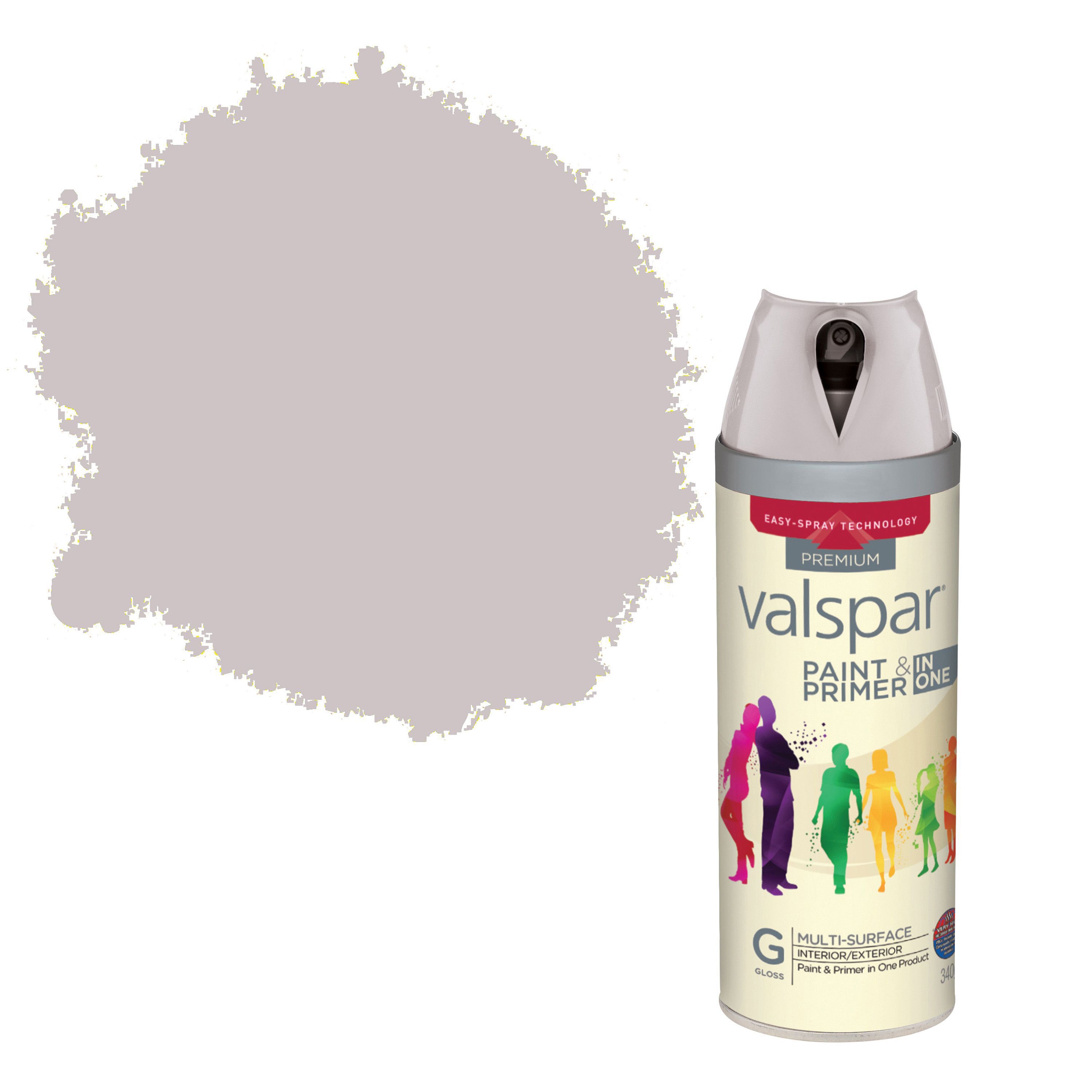 Valspar Premium Heather haze Gloss Spray paint 400 ml Departments