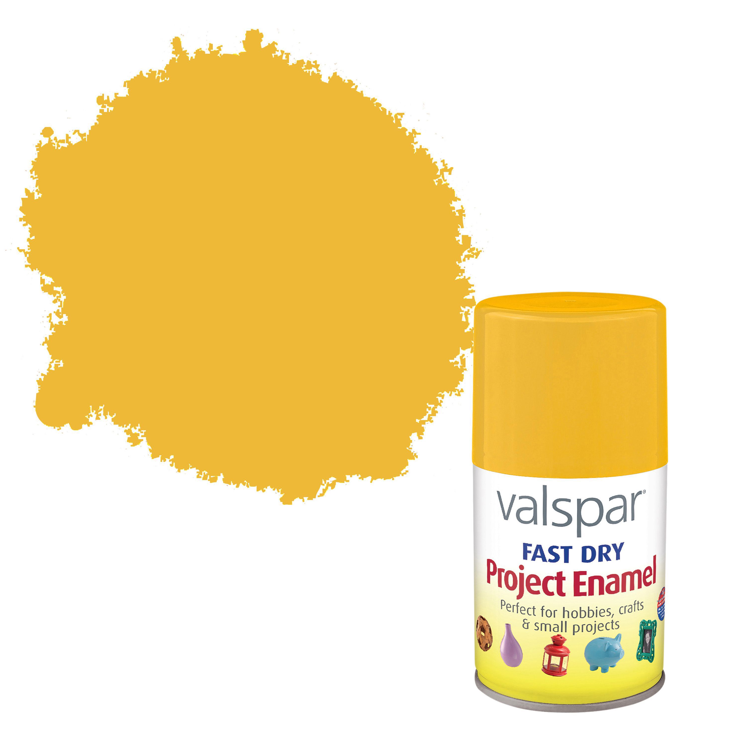 Valspar Fast Dry Sunshine Yellow Satin Enamel Spray Paint 100 ml