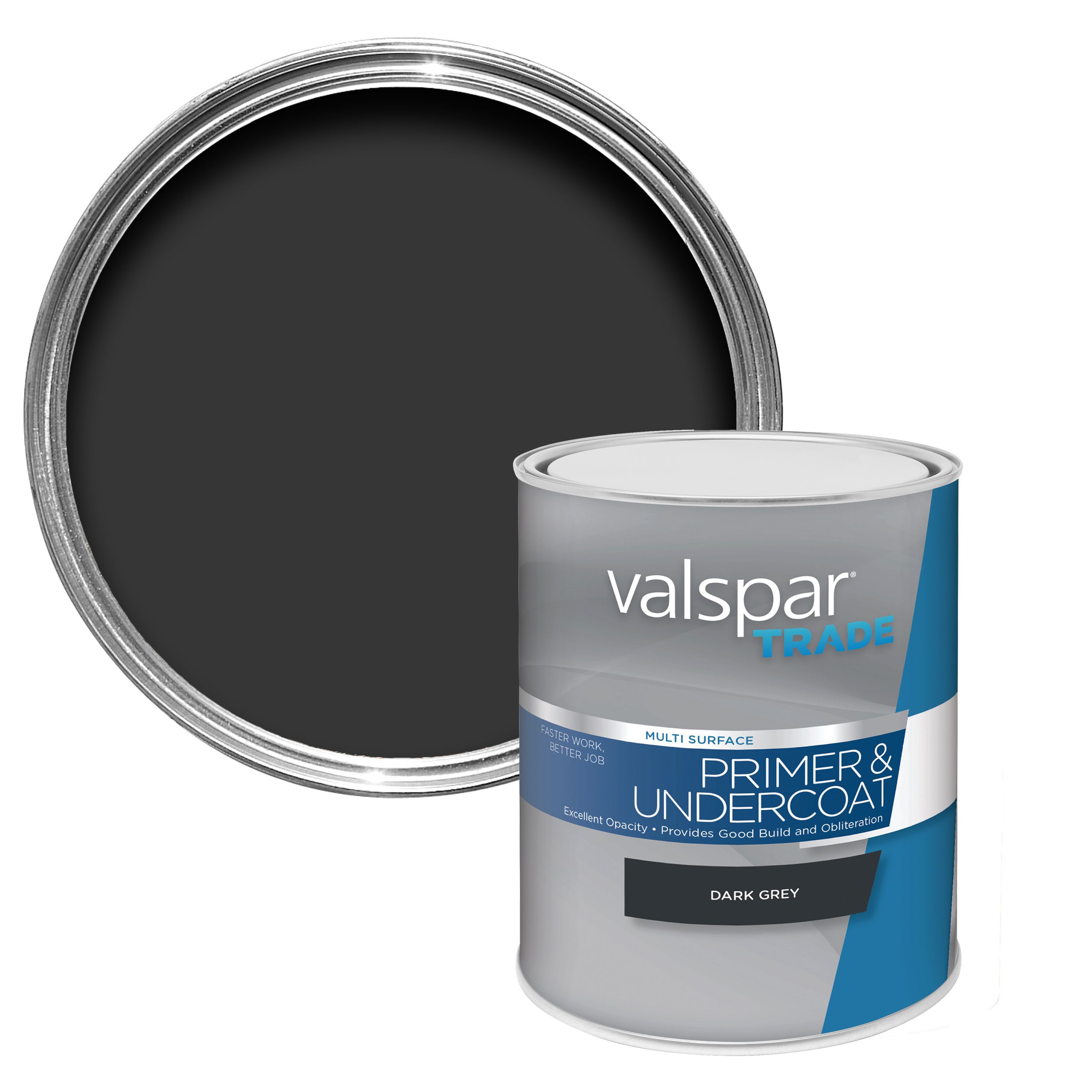 Valspar Trade Dark grey Metal & wood Primer, 1L Departments DIY at B&Q