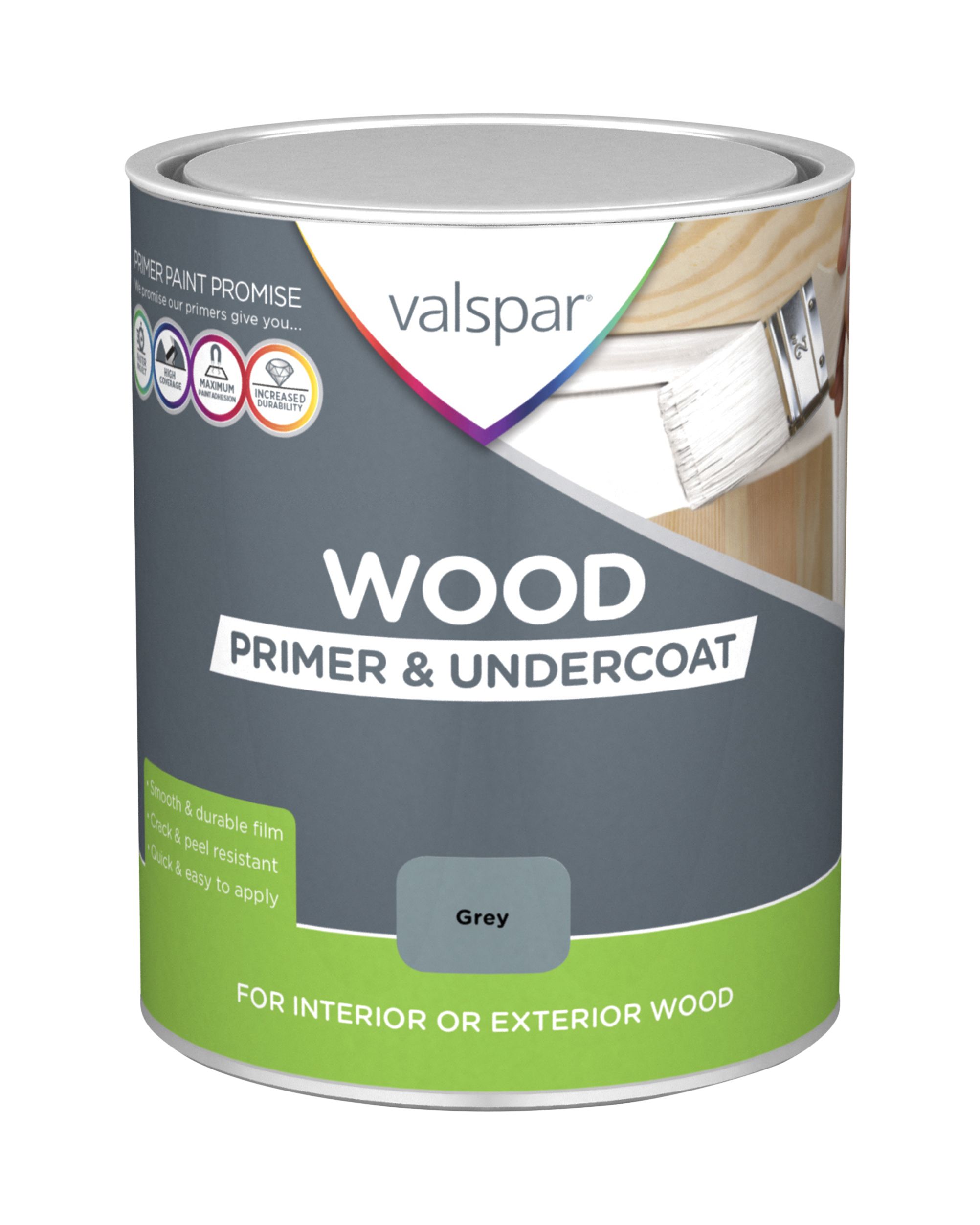 Valspar Grey Wood Primer & undercoat 0.75L Departments DIY at B&Q