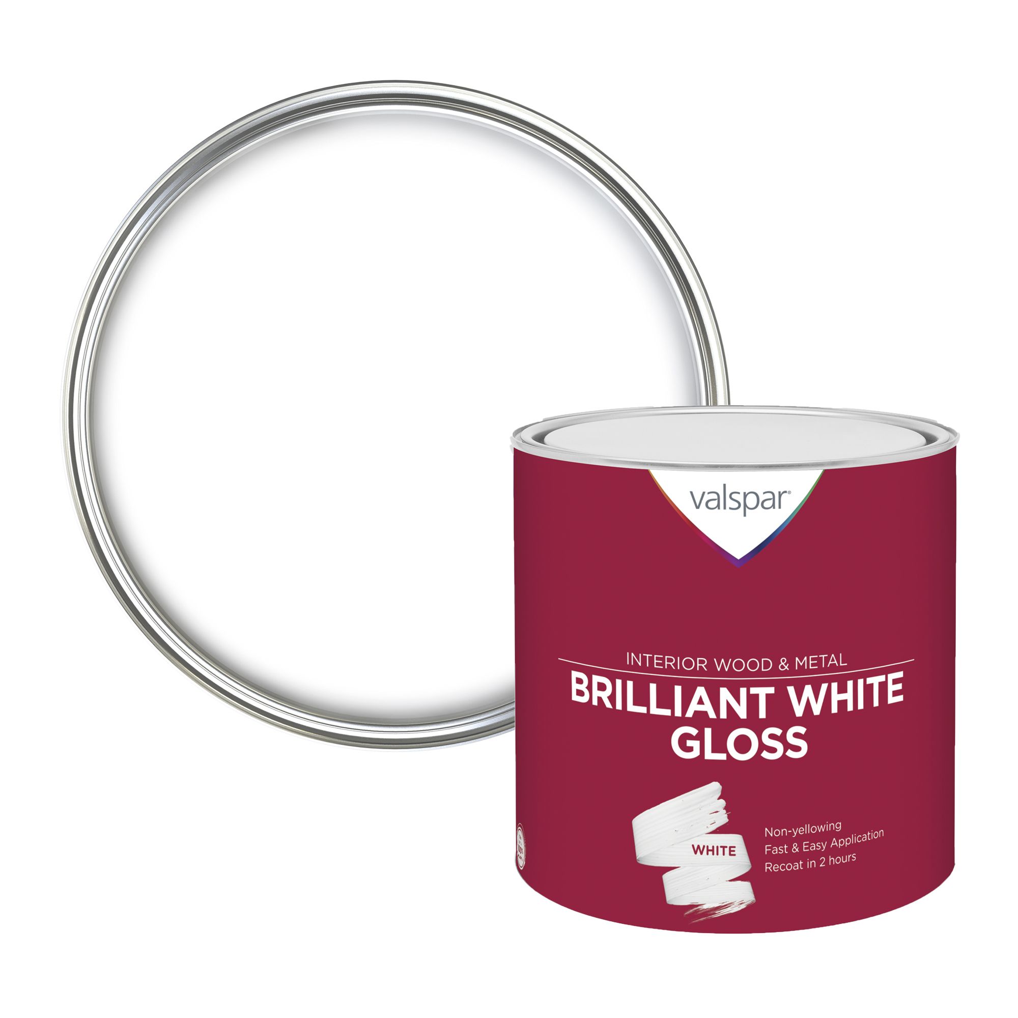 Valspar Pure brilliant white Gloss Paint 2.5L Departments DIY at B&Q