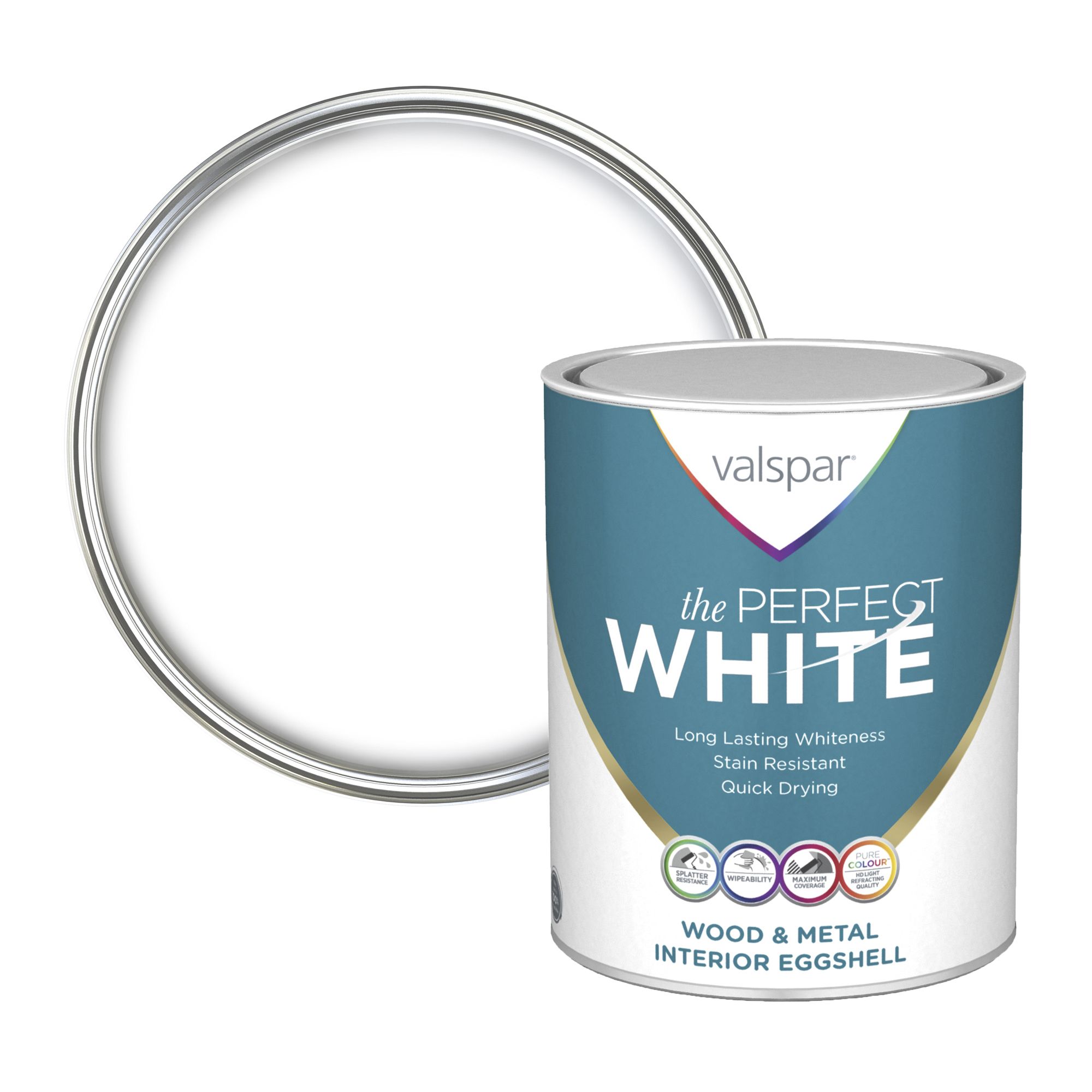 Valspar The perfect white Eggshell Paint 0.75L | Departments | DIY at B&Q