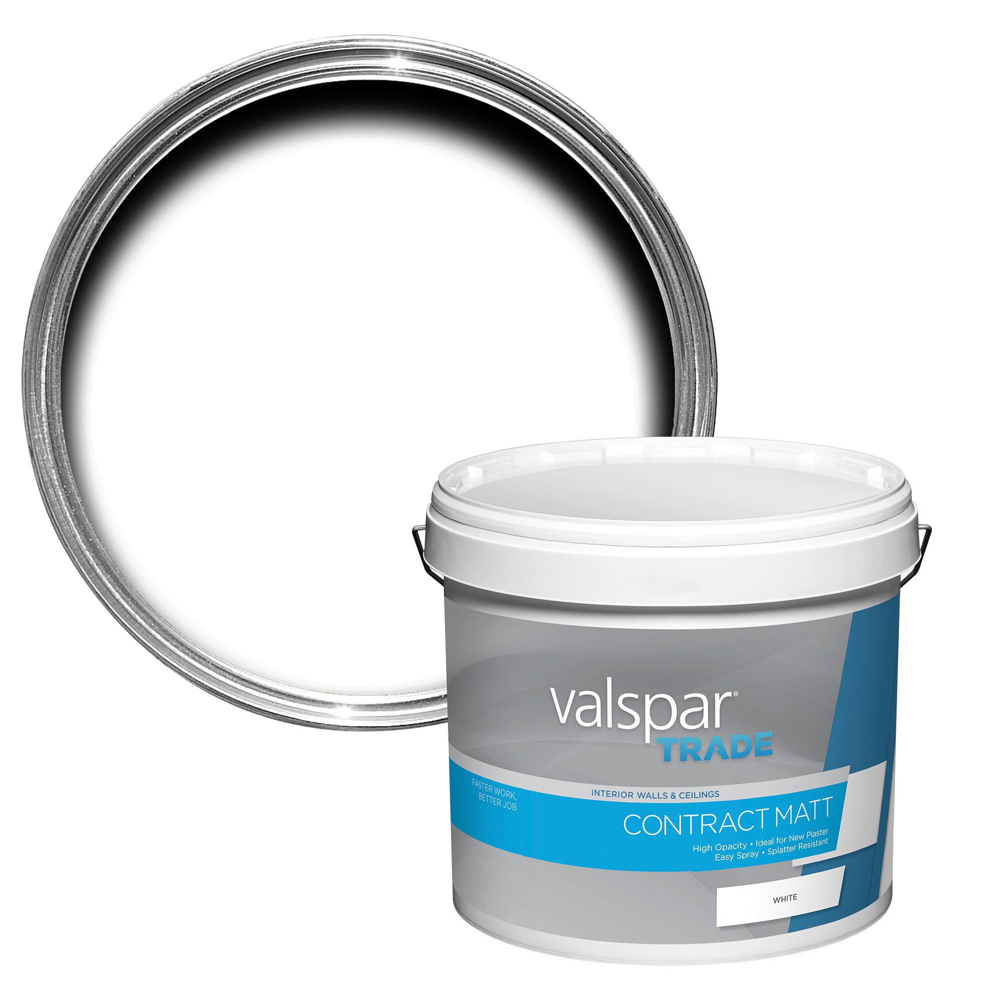 Valspar trade Pure brilliant white Contract matt Emulsion paint 12L