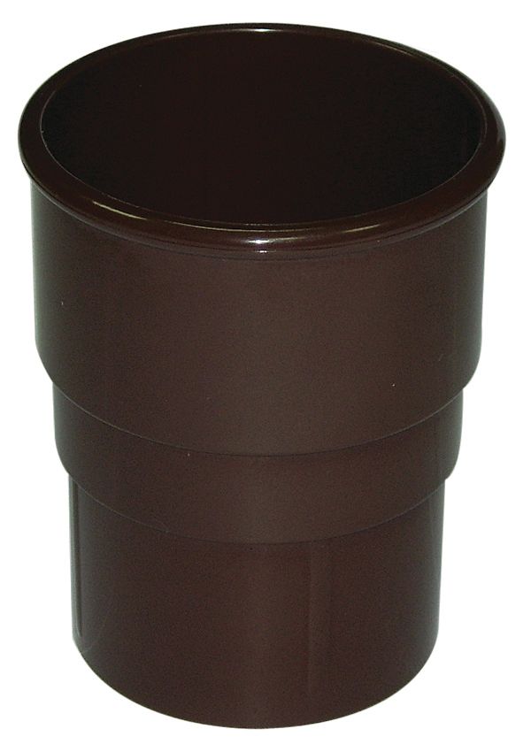 FloPlast Round Gutter downpipe socket (Dia)68mm, Brown Departments