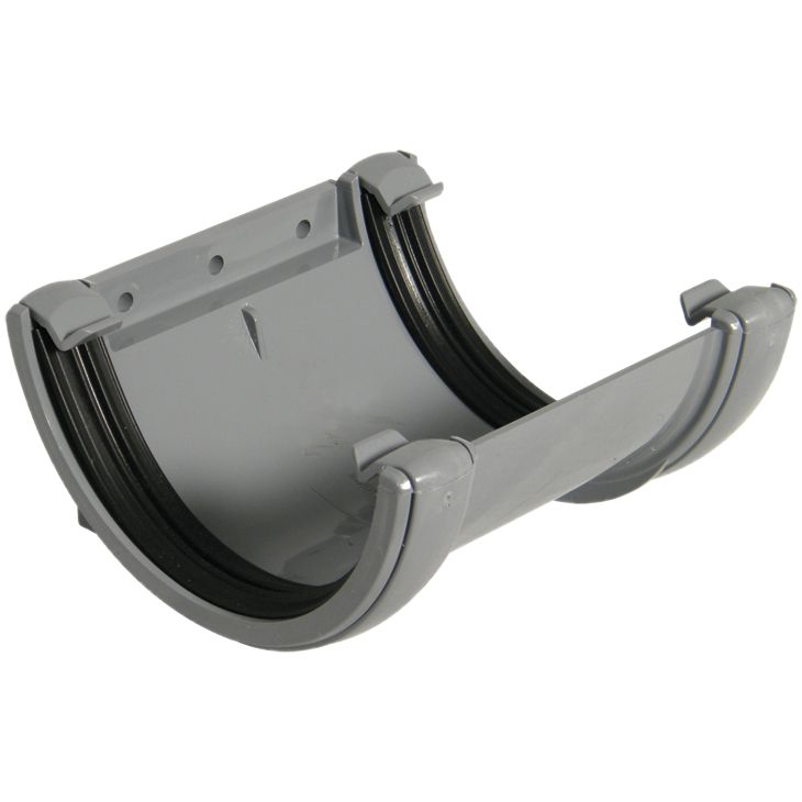 FloPlast Half Round Gutter union bracket (Dia)112 mm, Grey