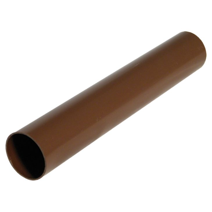 FloPlast Miniflo Gutter downpipe (Dia)50mm (L)2m, Brown 