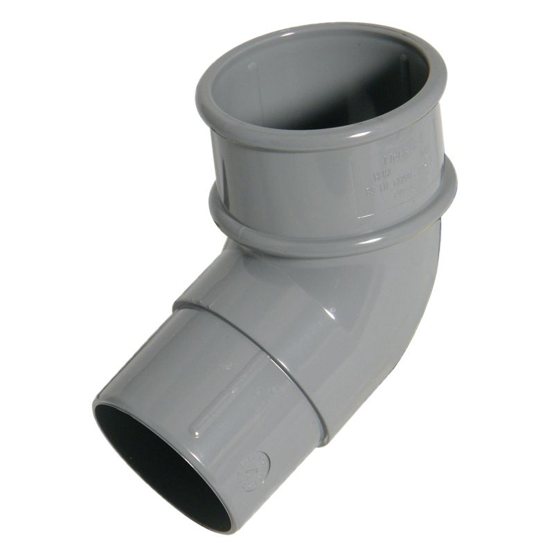 FloPlast Miniflo 112.5 Gutter downpipe offset bend (Dia)50mm, Grey