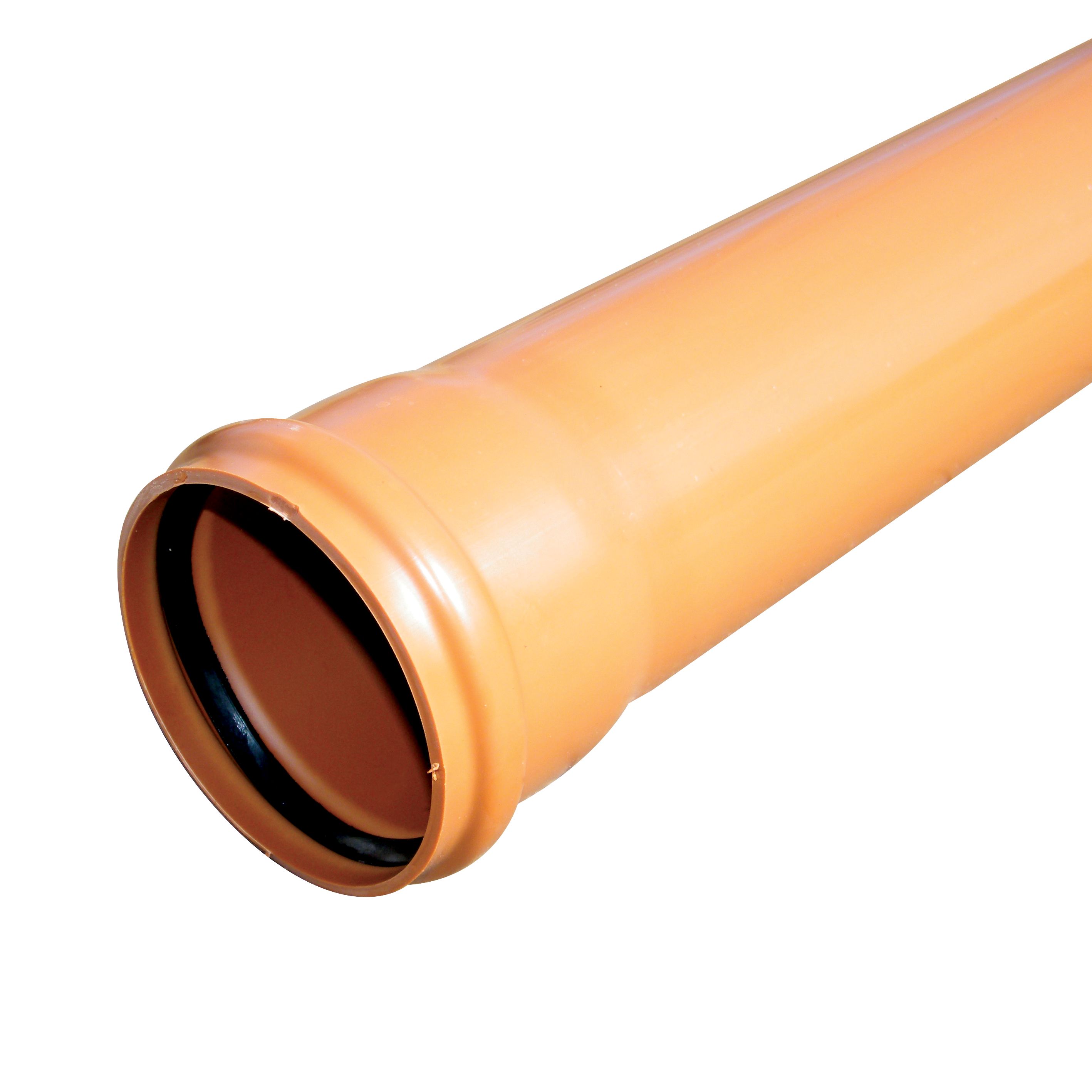 Floplast Underground Drainage Socketed Pipe (Dia)110mm, Terracotta