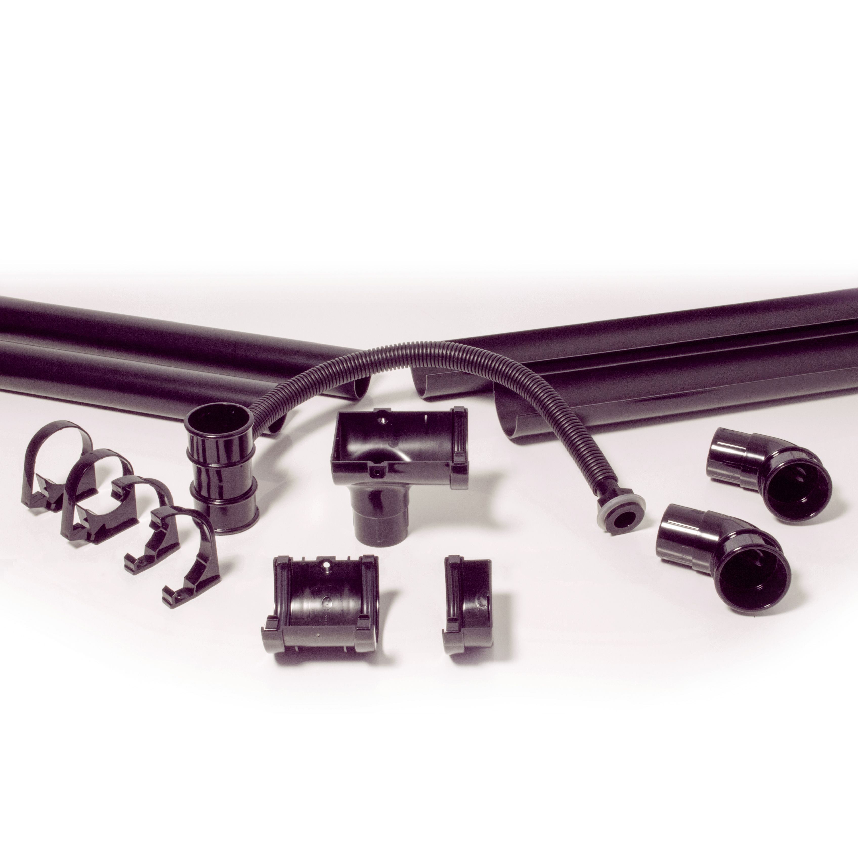 FloPlast Miniflo Gutter shed pack, Black | Departments 