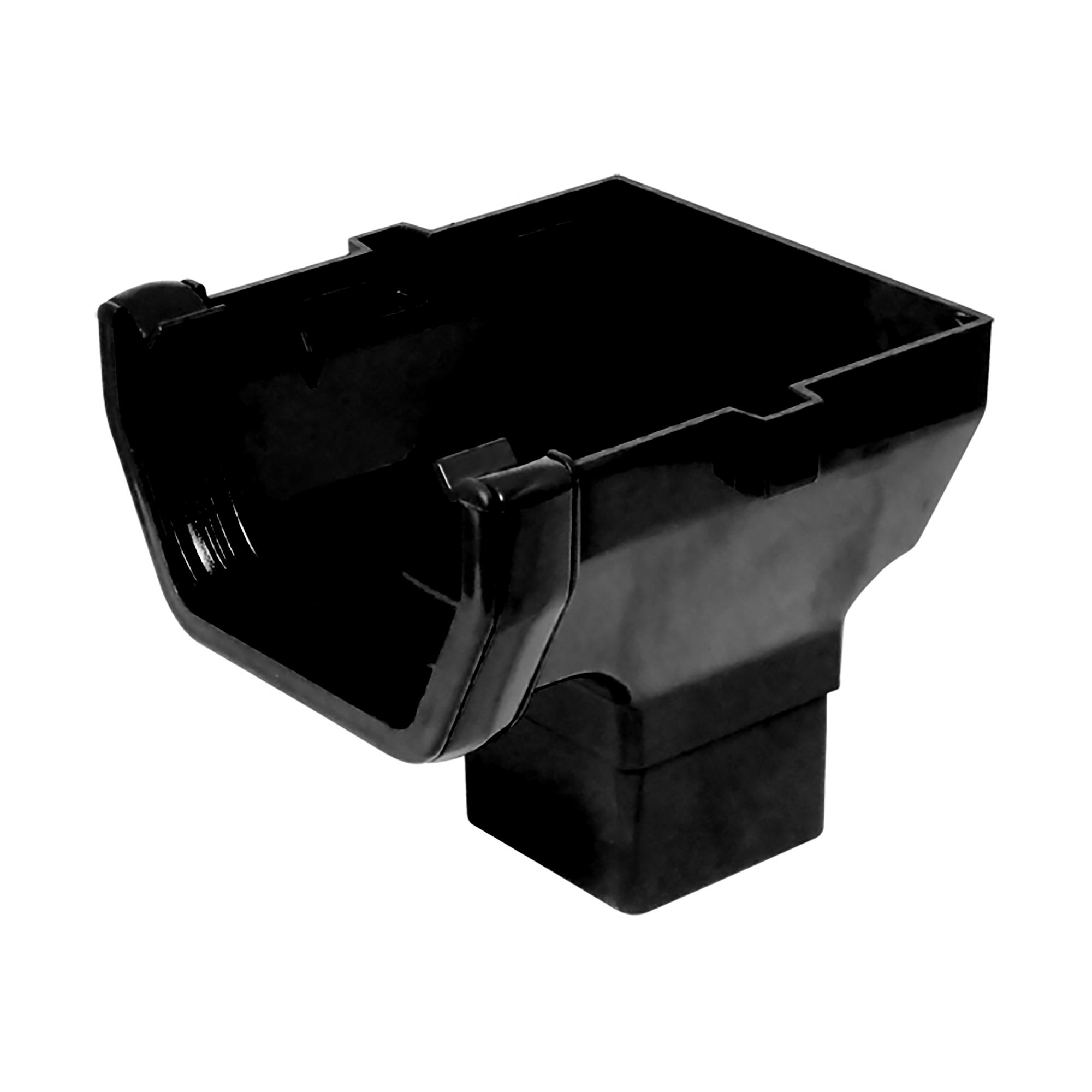 FloPlast Square Gutter (W)114mm (L)0.14m, Anthracite grey Departments