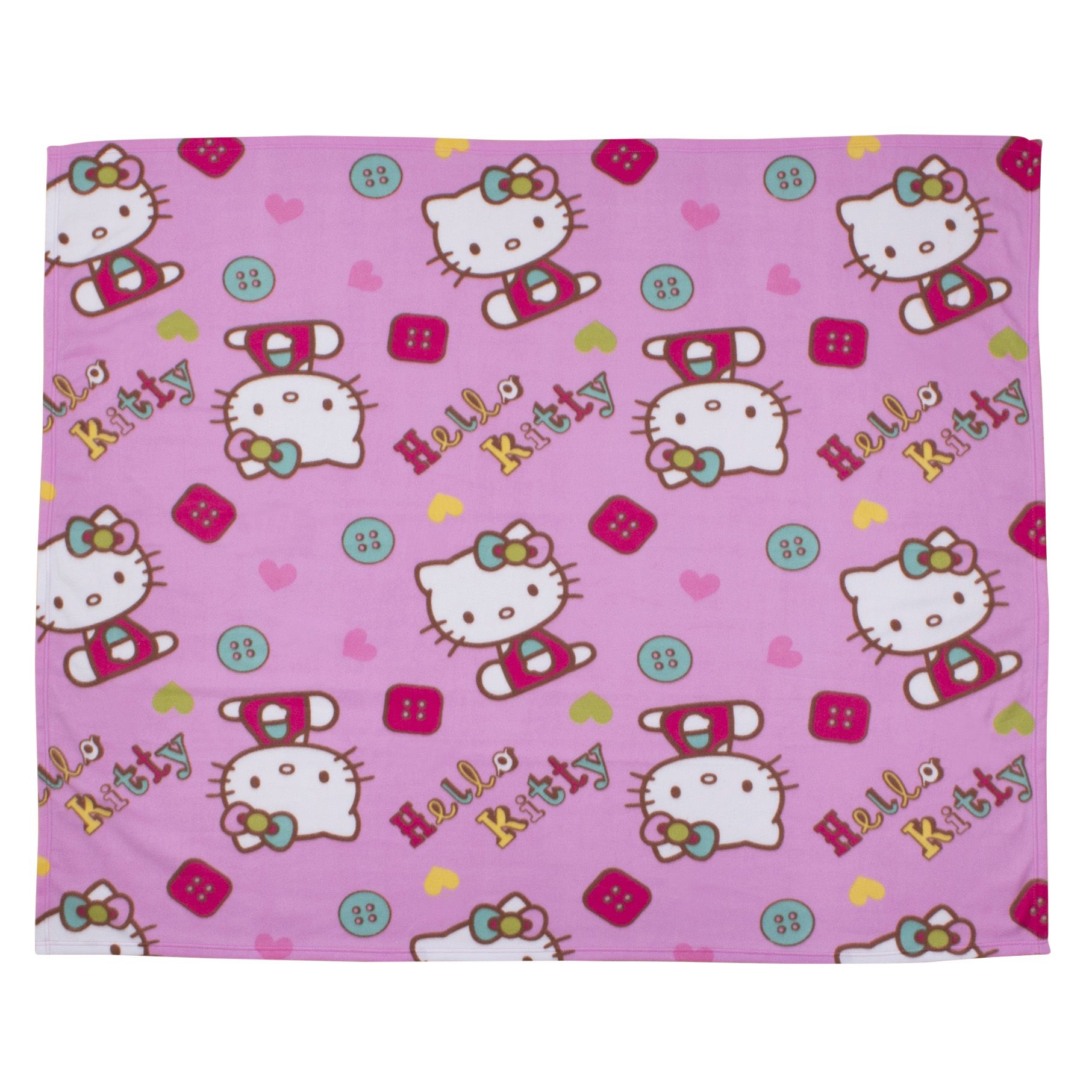 Hello Kitty Pink & White Fleece Blanket | Departments | DIY at B&Q