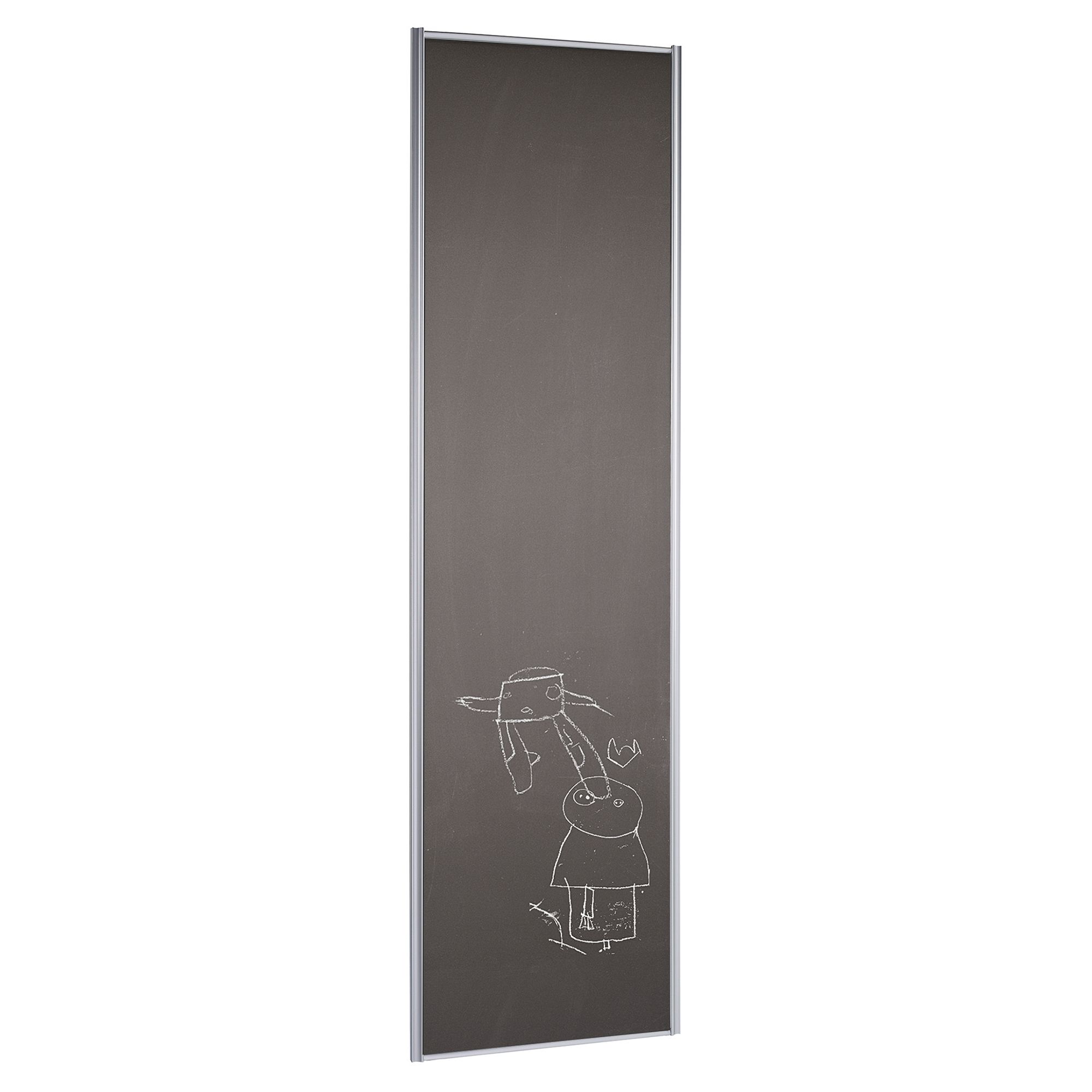 Chalkboard Silver Blackboard Sliding Wardrobe Door H 2220 Mm W