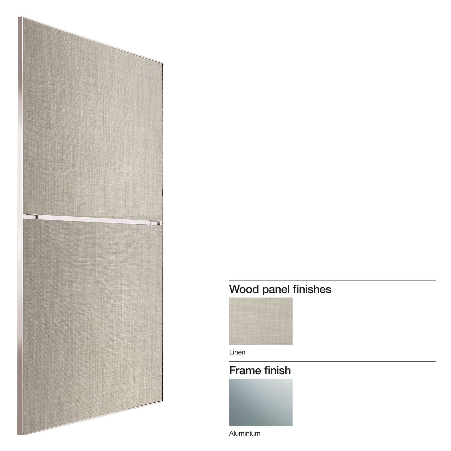 Made To Measure Minimalist 2 Panel Linen Effect Sliding Wardrobe