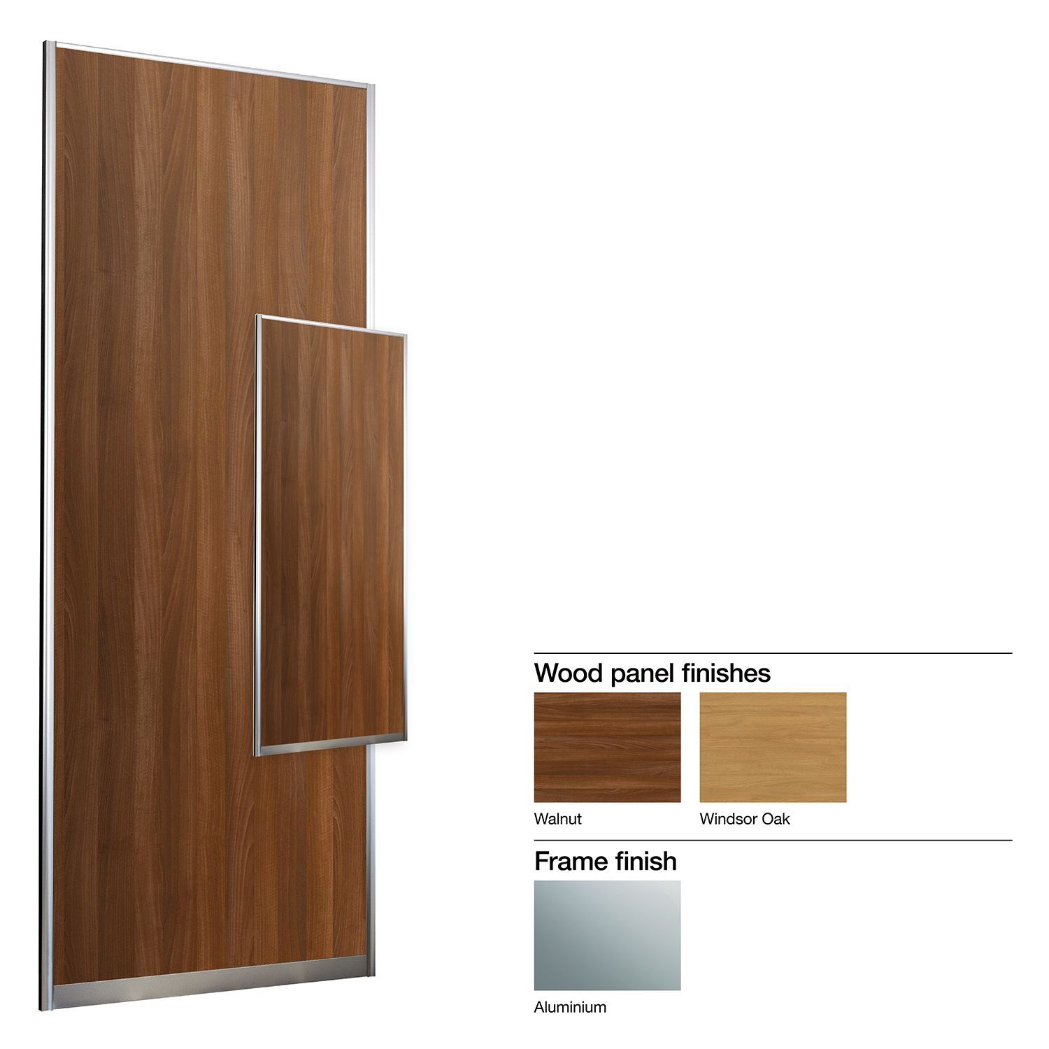 Made to Measure Double Sided 1 Panel Wood Effect Sliding Wardrobe Door