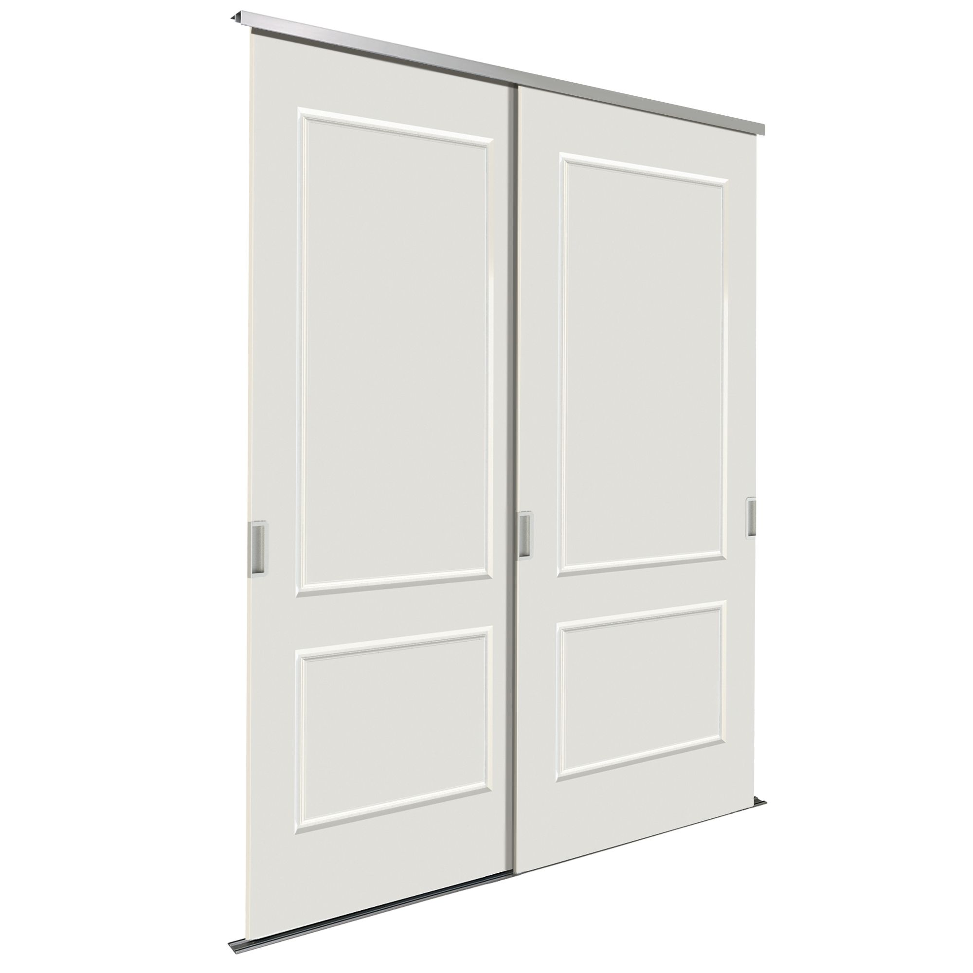 Select Paintable White Sliding Wardrobe Door Kit H 2200 Mm W 914mm Pack Of 2 Departments Diy At B Q