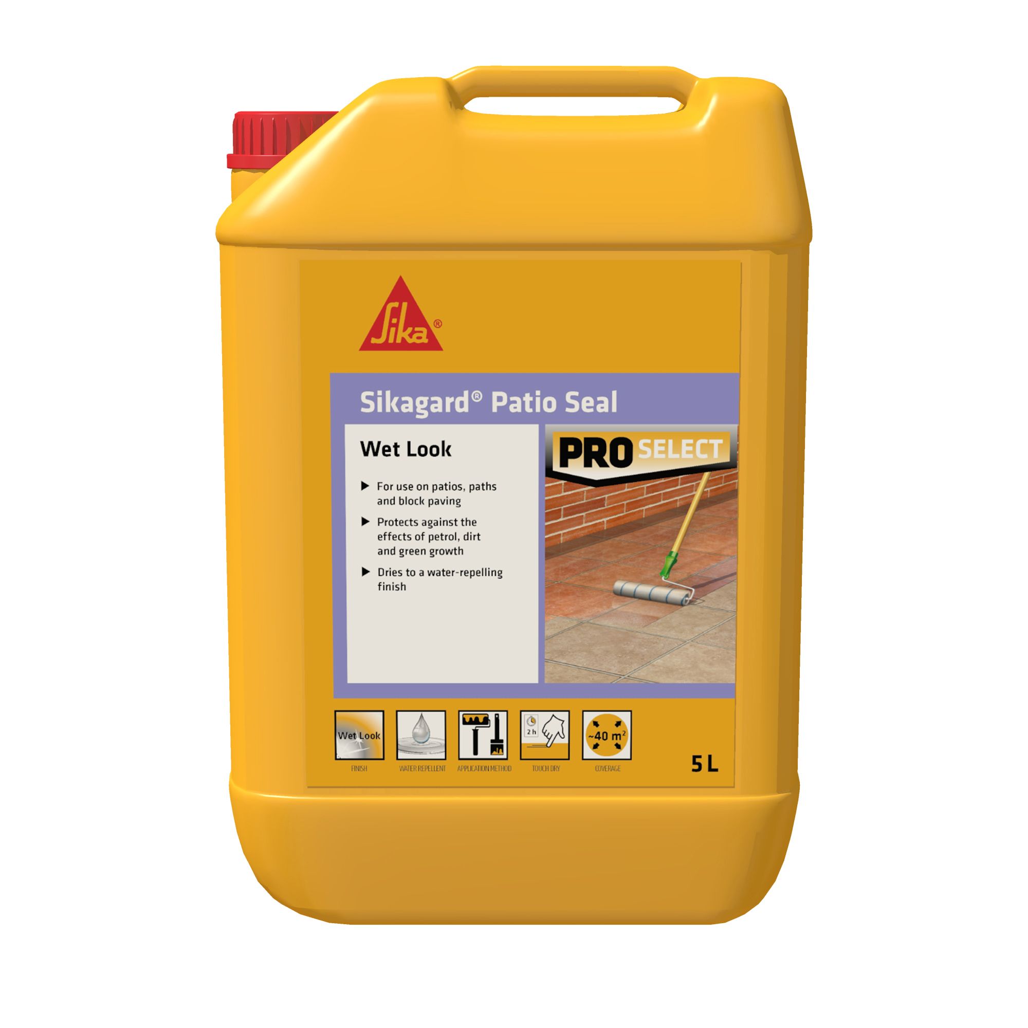 Sika Natural Wet look patio sealer, 5L Departments DIY at B&Q