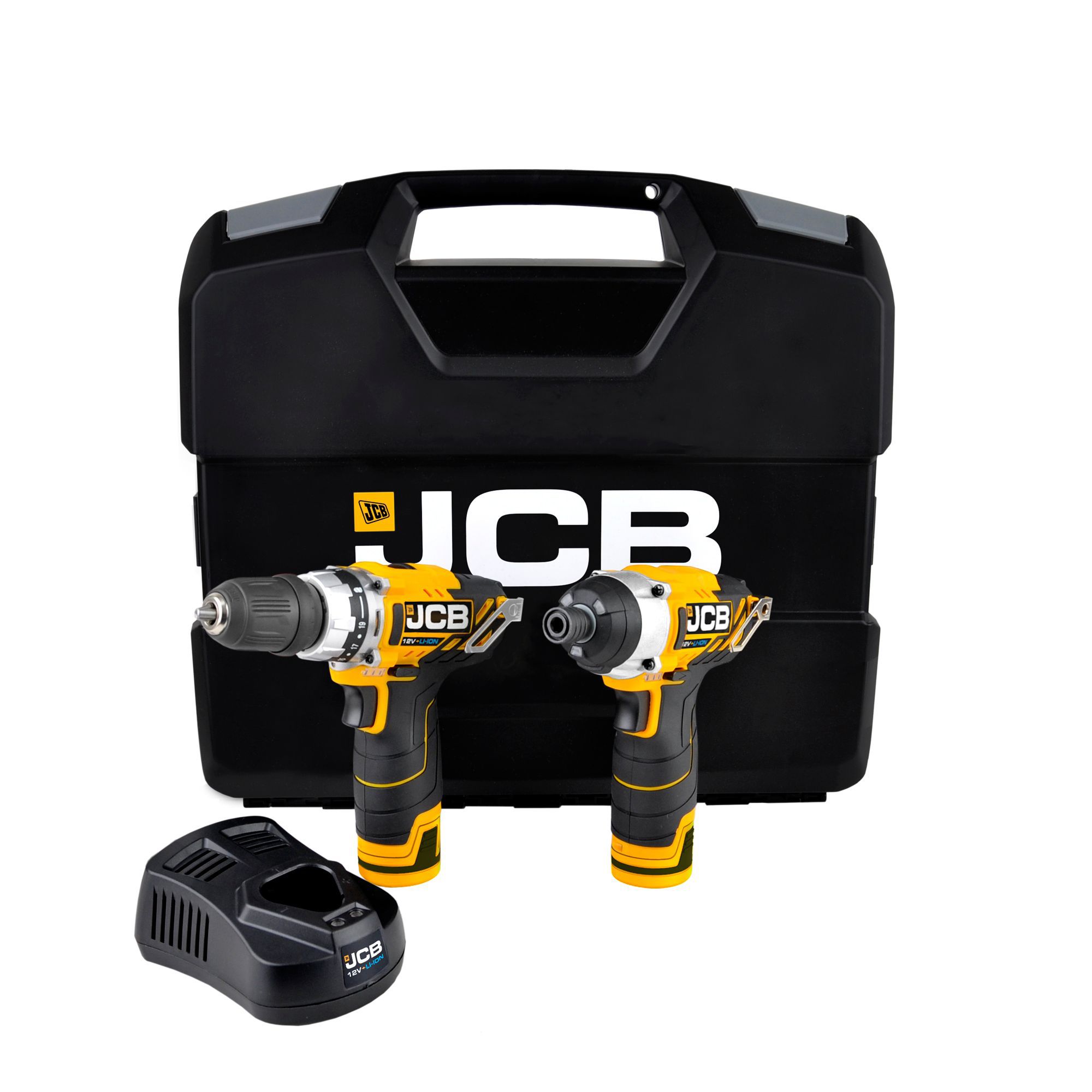 JCB 12V 1.5Ah Liion Cordless Drill driver & impact driver JCB12TPK1