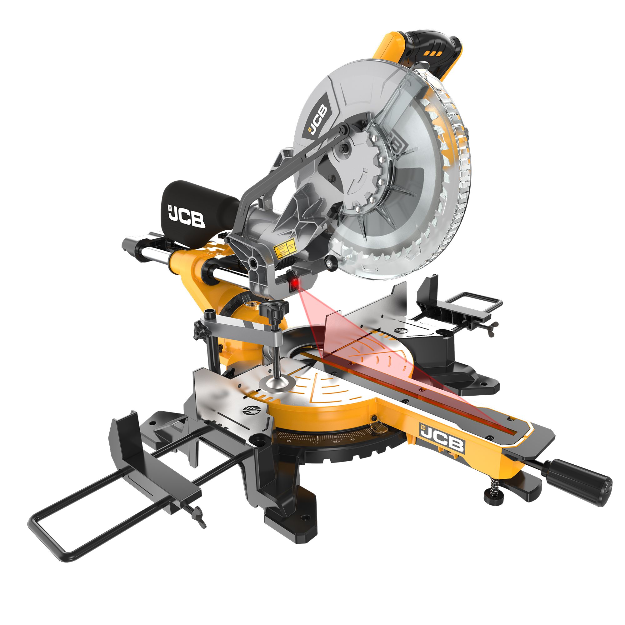 JCB Professional 2000W 240V 254mm Sliding Mitre Saw JCBMS254S