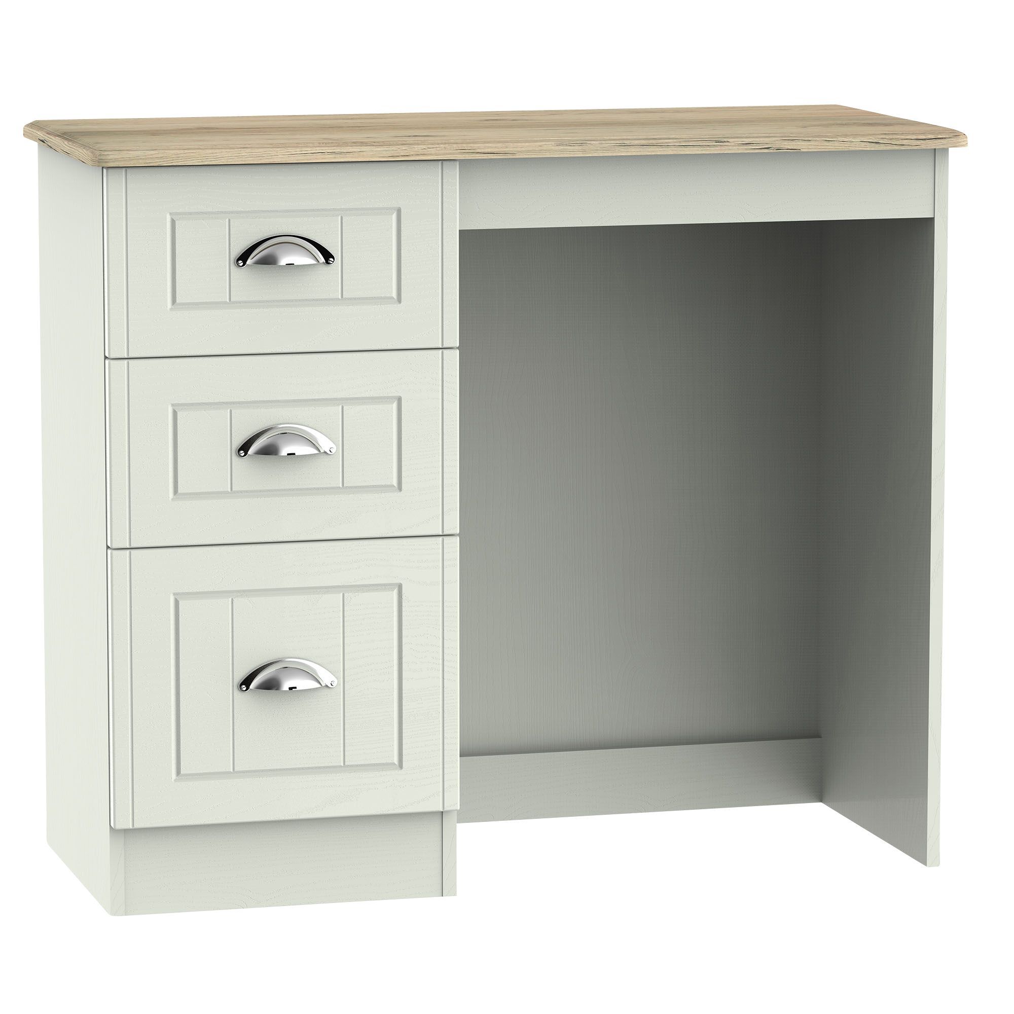 Como Grey Oak effect Dressing table (H)800mm (W)930mm (D)410mm ...