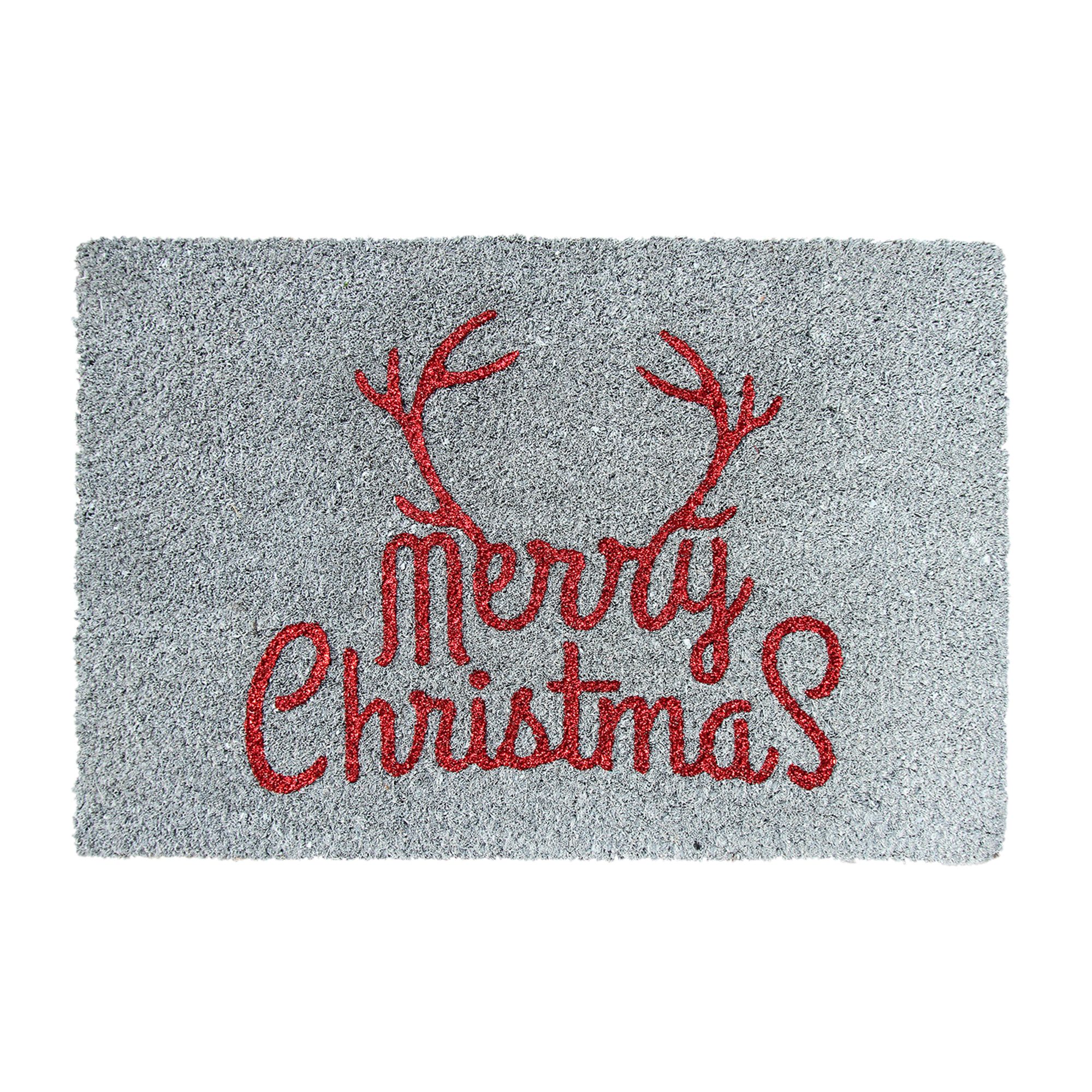 Merry Christmas Multicolour Coir Door Mat L 0 6m W 0 4m Departments Diy At B Q