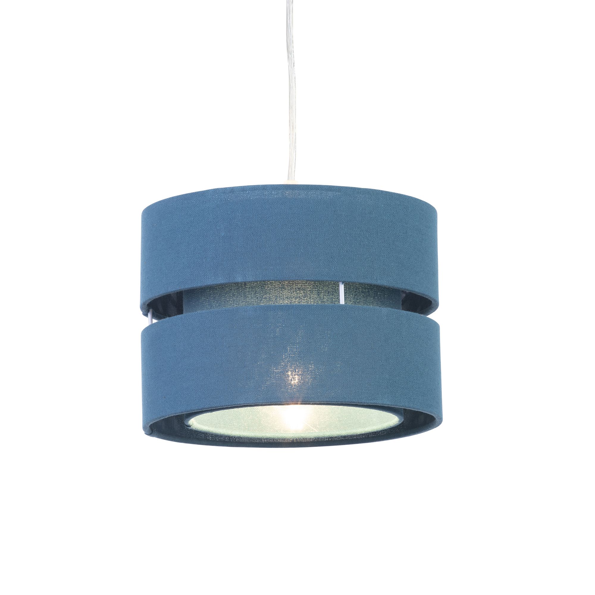 Colours Duo Teal Classic Light Shade D 220mm Departments Diy At B Q