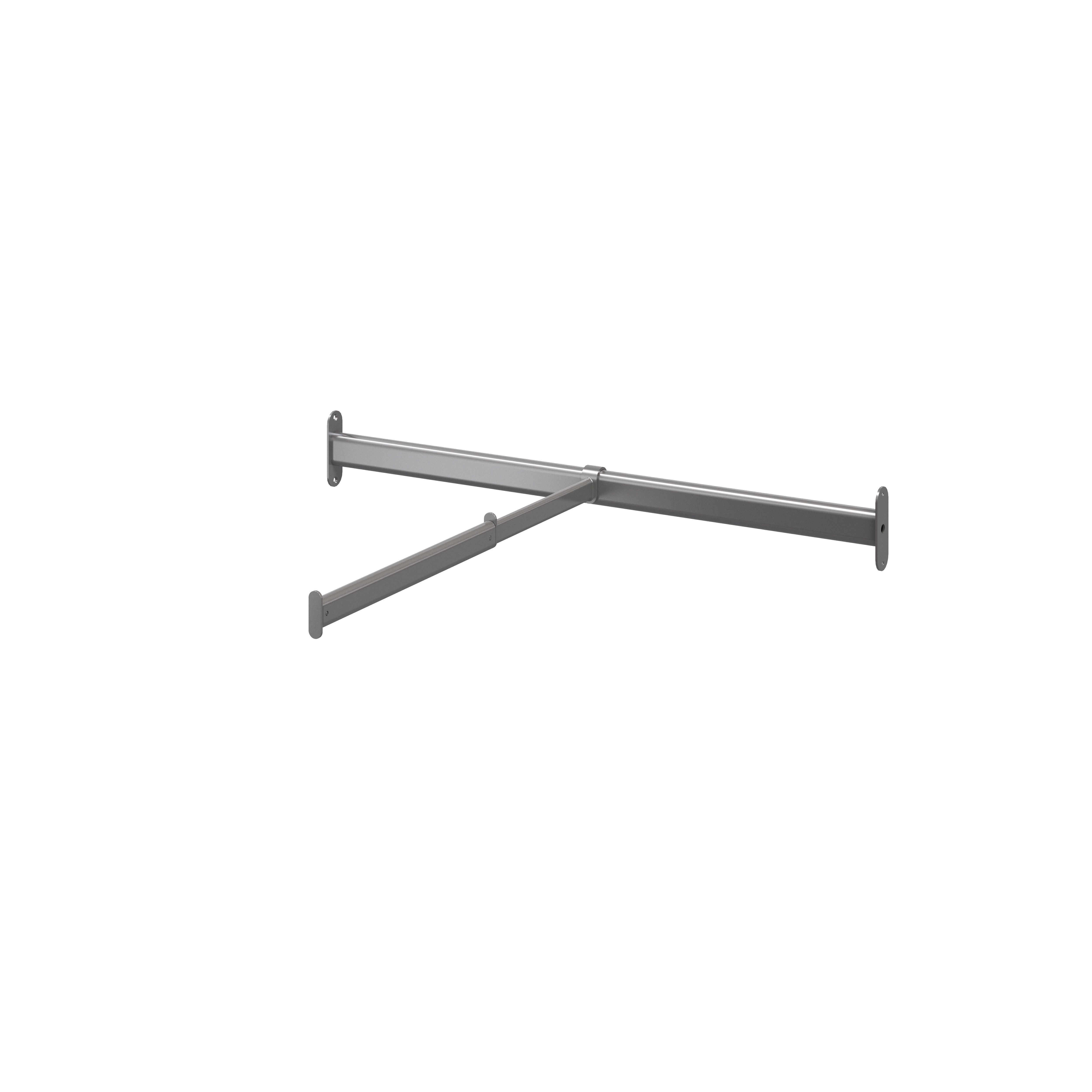 GoodHome Atomia Metallic effect Non extendable Wardrobe Frontal hanging bar, (L)713mm (D)580mm