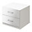 Atomia Freestanding Gloss white ABS plastic, polyoxymethylene (POM) & polypropylene (PP) 2 Drawer Bedside table (H)429mm (W)500mm (D)466mm