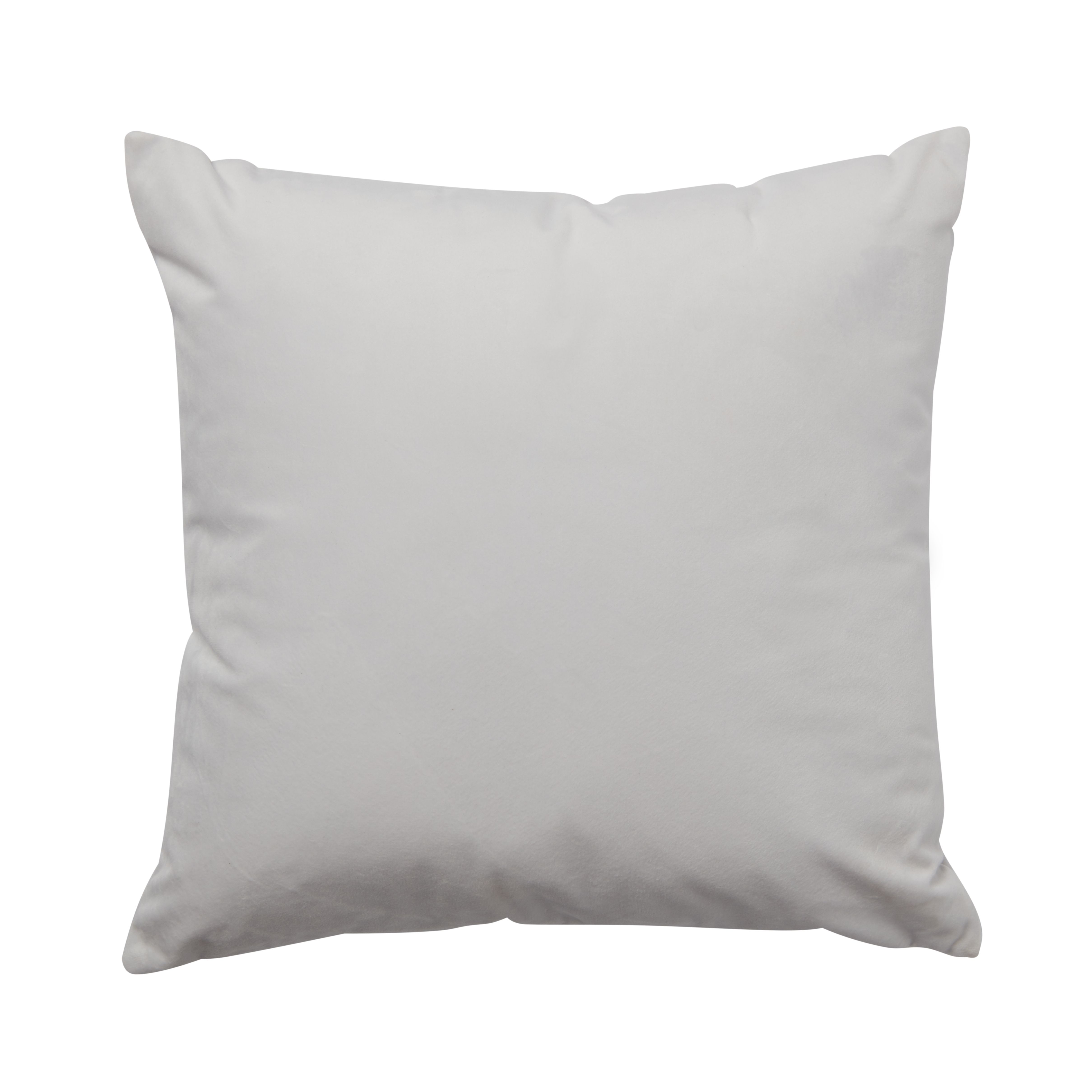 Plain Light grey Cushion Departments DIY at B&Q