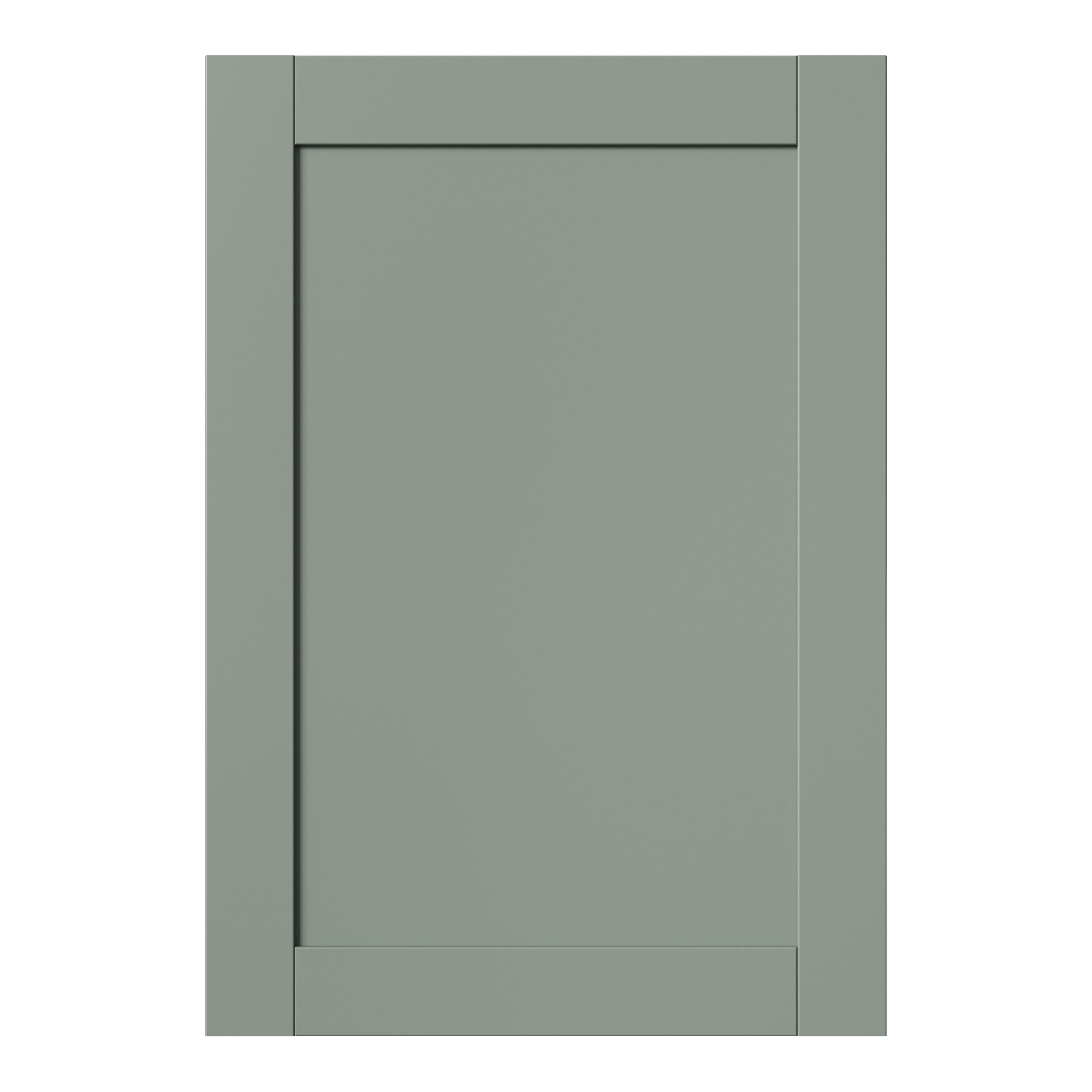 GoodHome Ashmead Matt reed green Shaker Highline Cabinet door (W)500mm (H)715mm (T)16mm