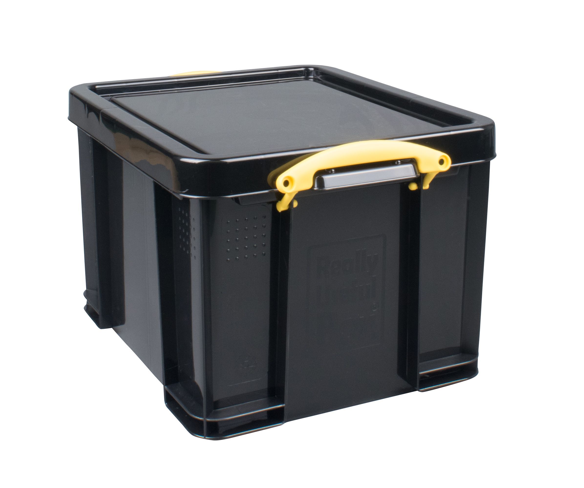 Really Useful Extra strong Black 35L Plastic Storage box | Departments