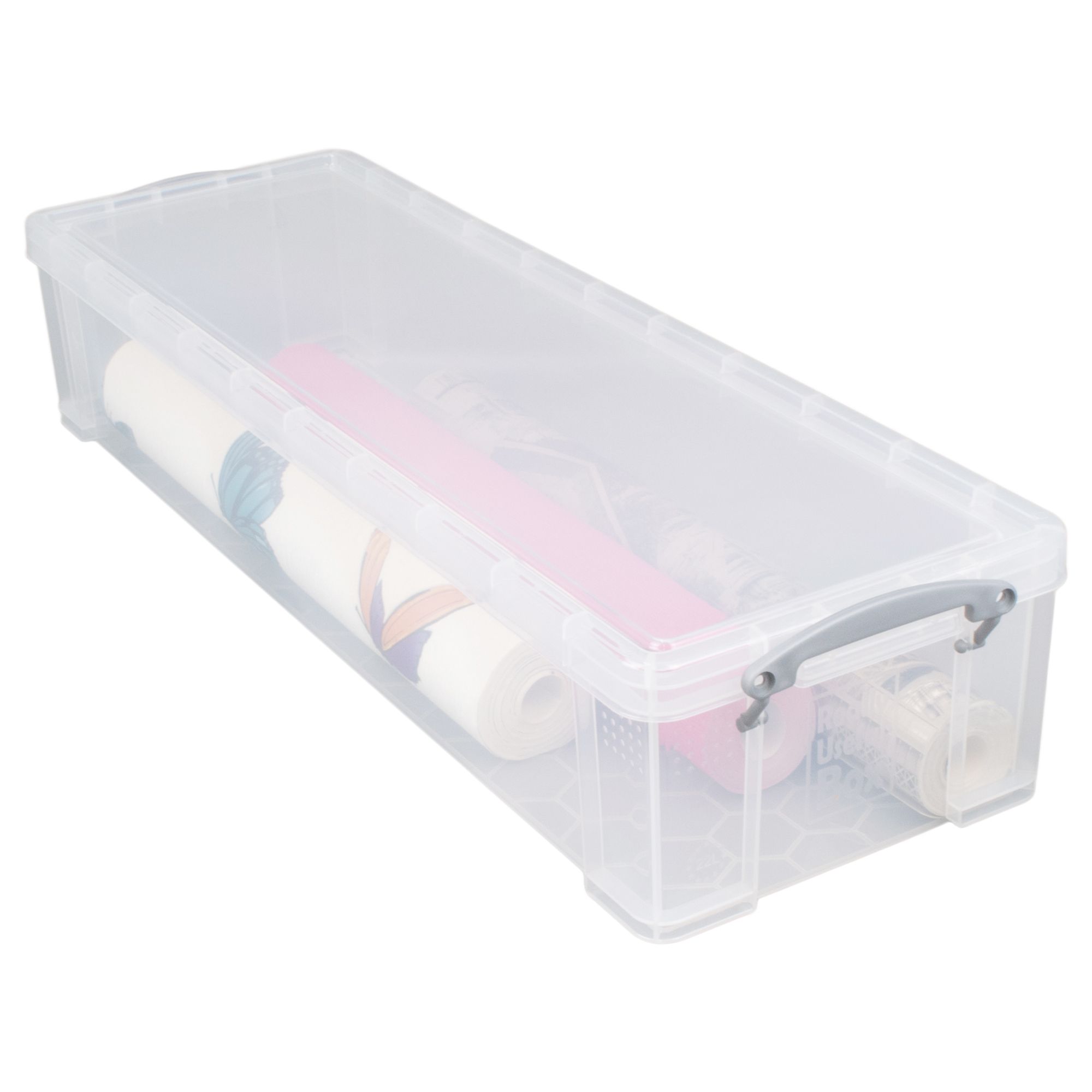 Really Useful Clear 22L Plastic Wrapping Paper Storage box