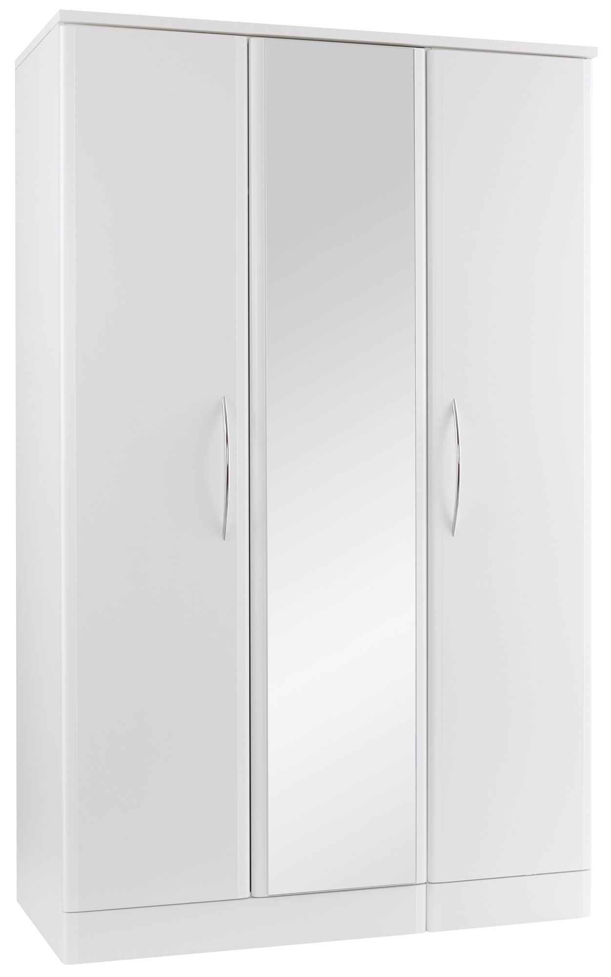 Lima White 3 Door Wardrobe H 1932mm W 1204mm Departments Diy