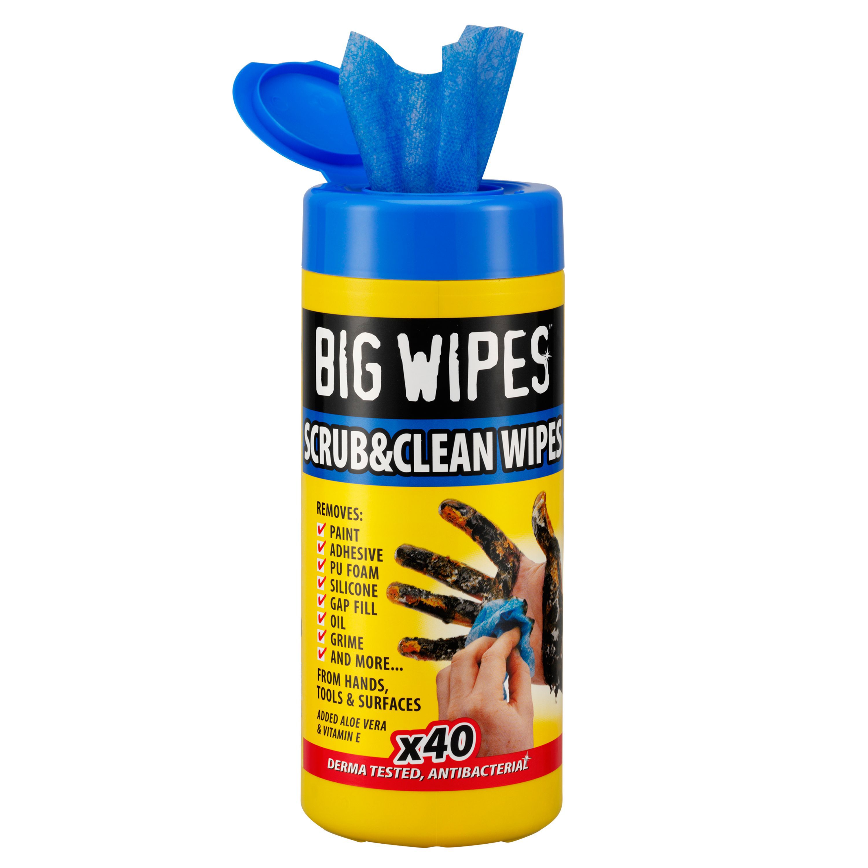 Wipe clean. Huge wipes.