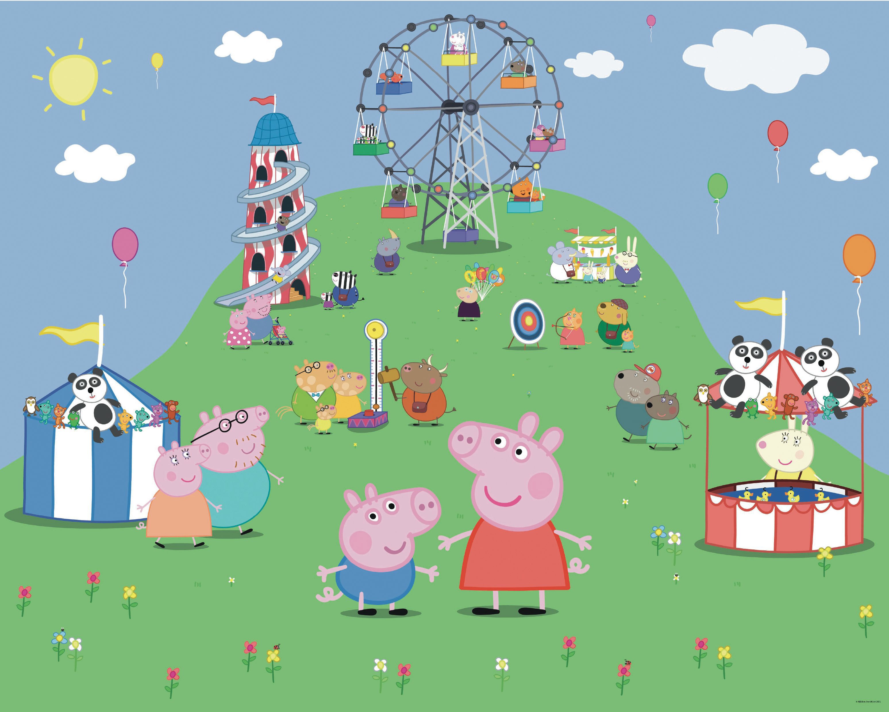 Multicolour Peppa Pig Mural Departments Diy At B Q