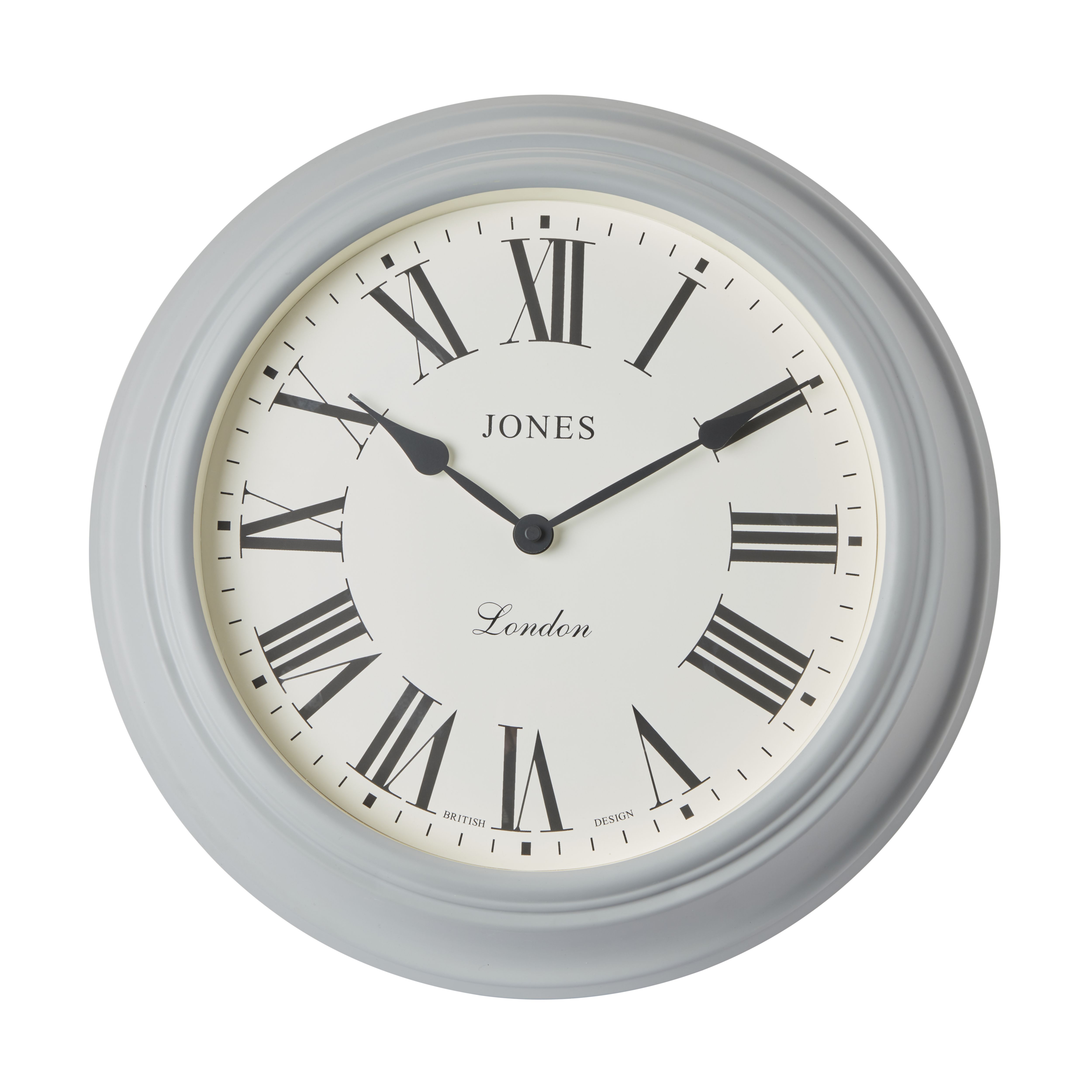 Jones Cocktail Grey Wall Clock Departments DIY at B&Q