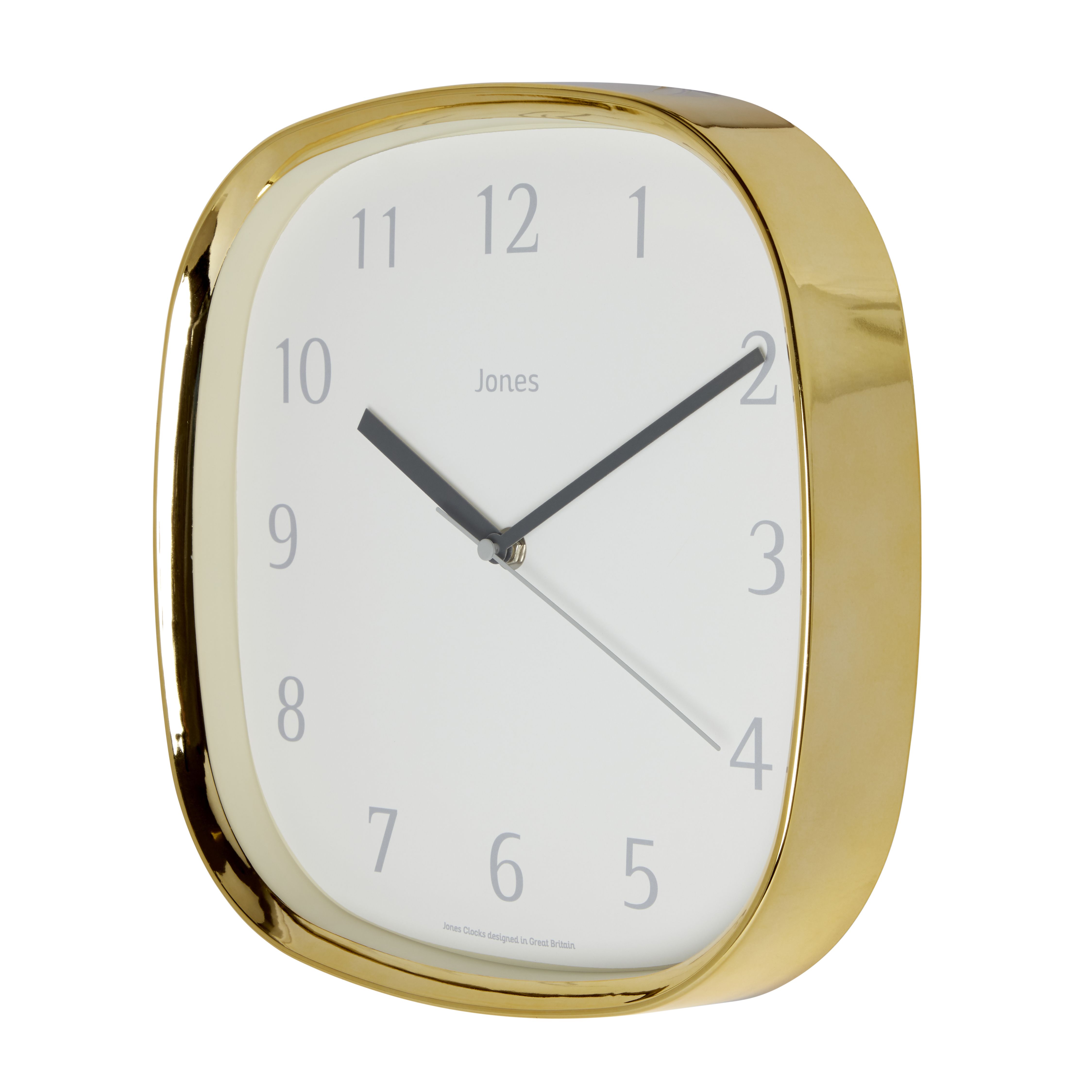 Jones Vogue Contemporary Brass effect Quartz Clock Departments DIY