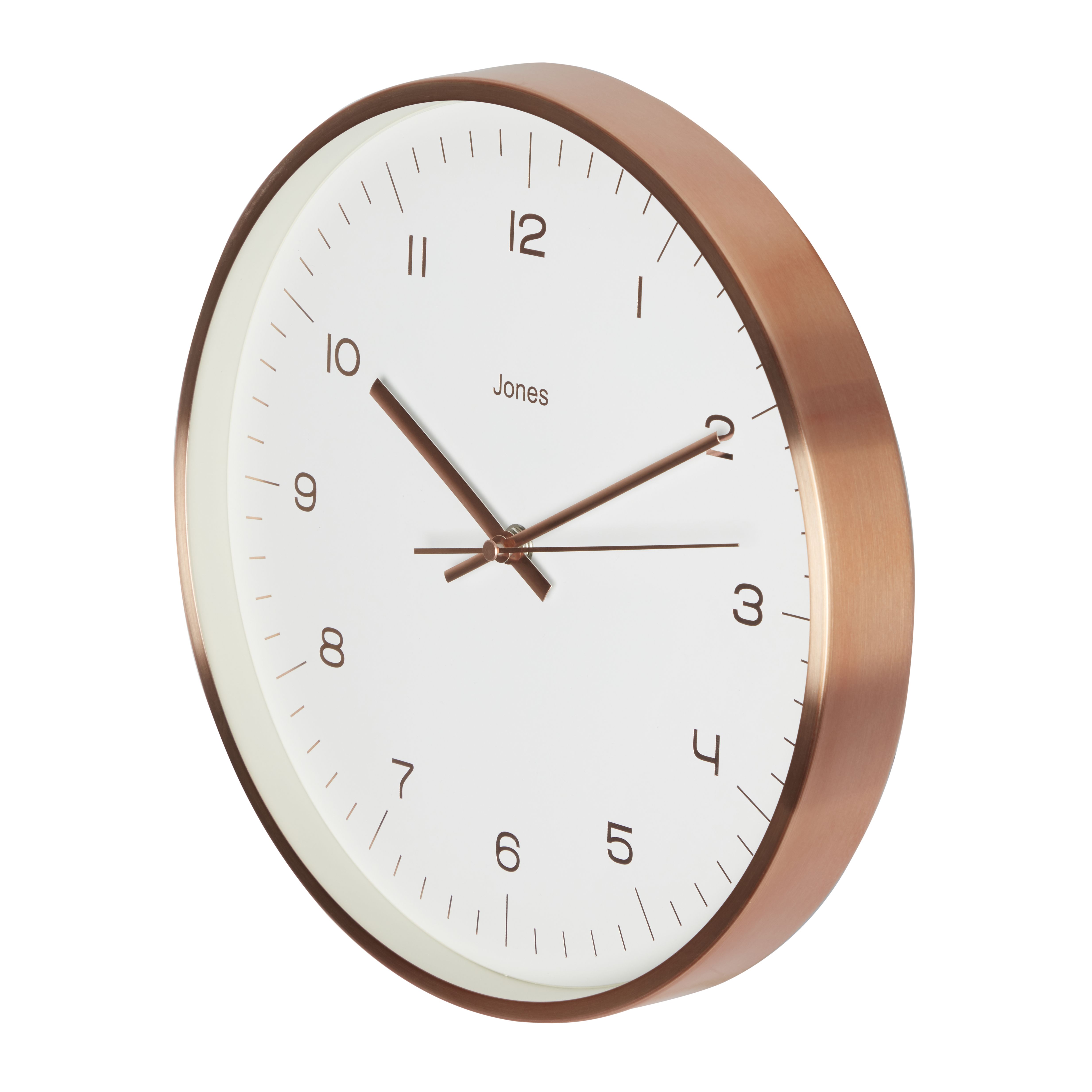 Jones Fame Copper effect Clock Departments DIY at B&Q