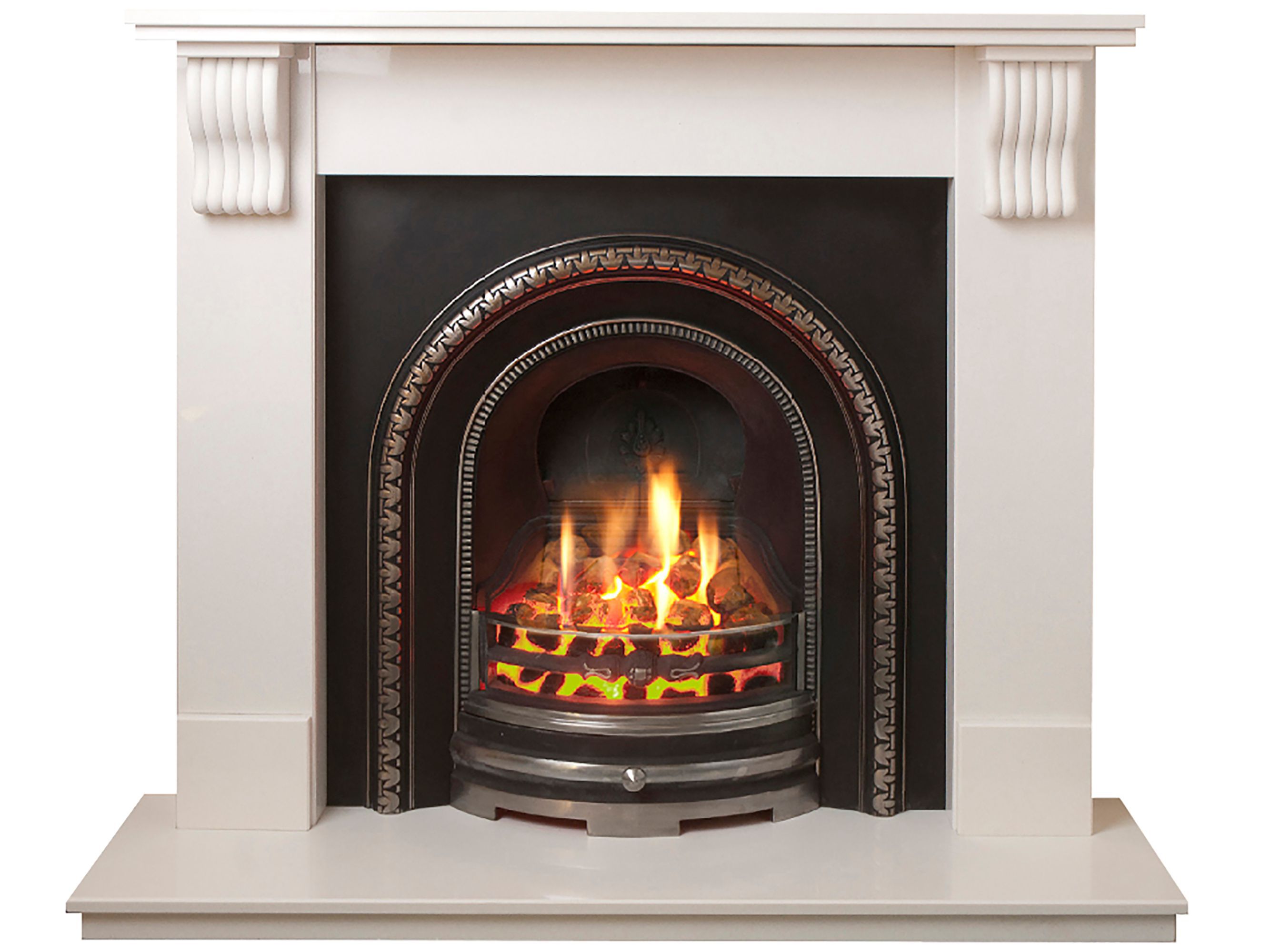 Aurora Victoria White Manual Control Wall hung Gas fire | Departments ...