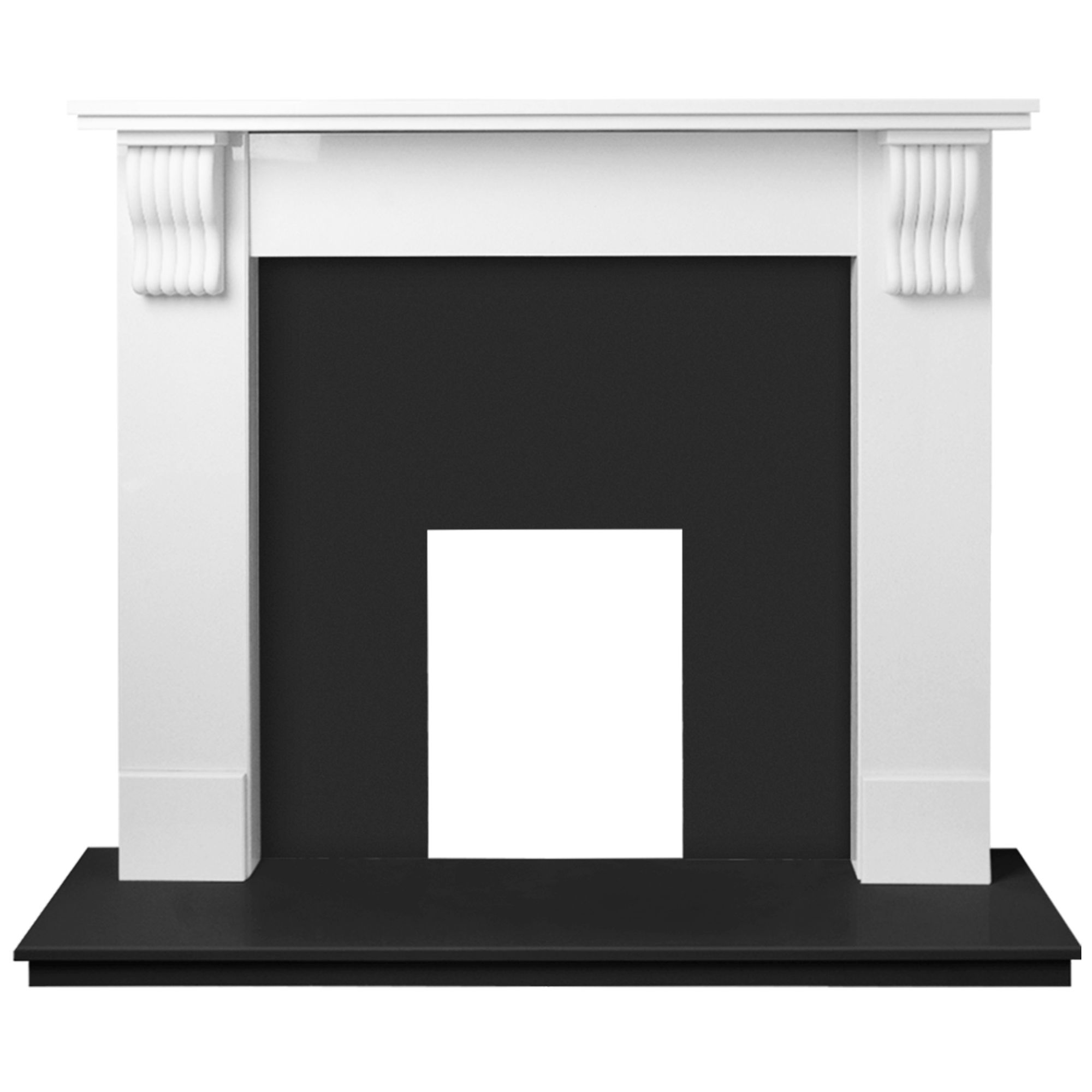 Adam Adam Victoria Black White Fireplace Surround Set