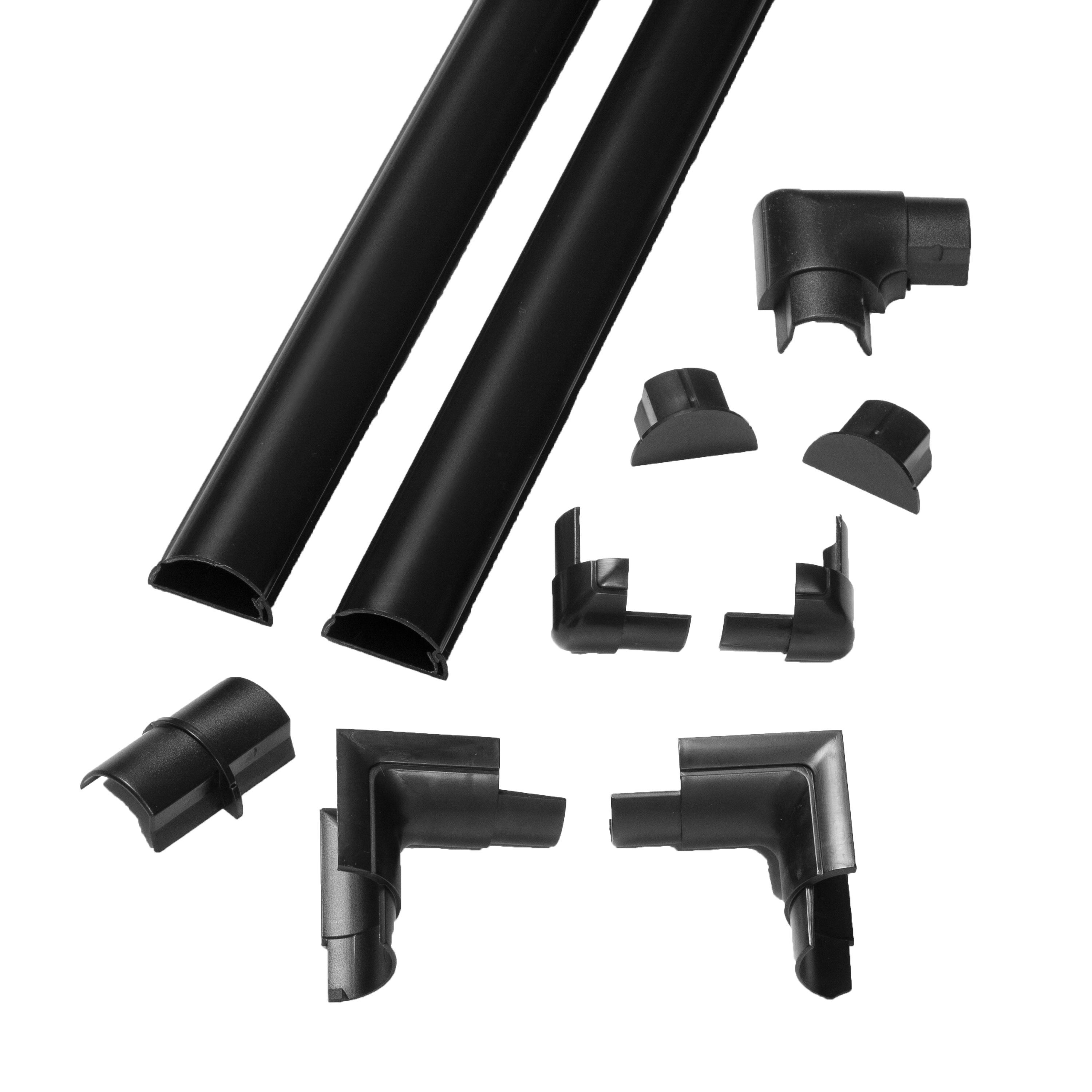 D-Line Self extinguishing PVC & ABS plastic Black Trunking (W)30mm ...