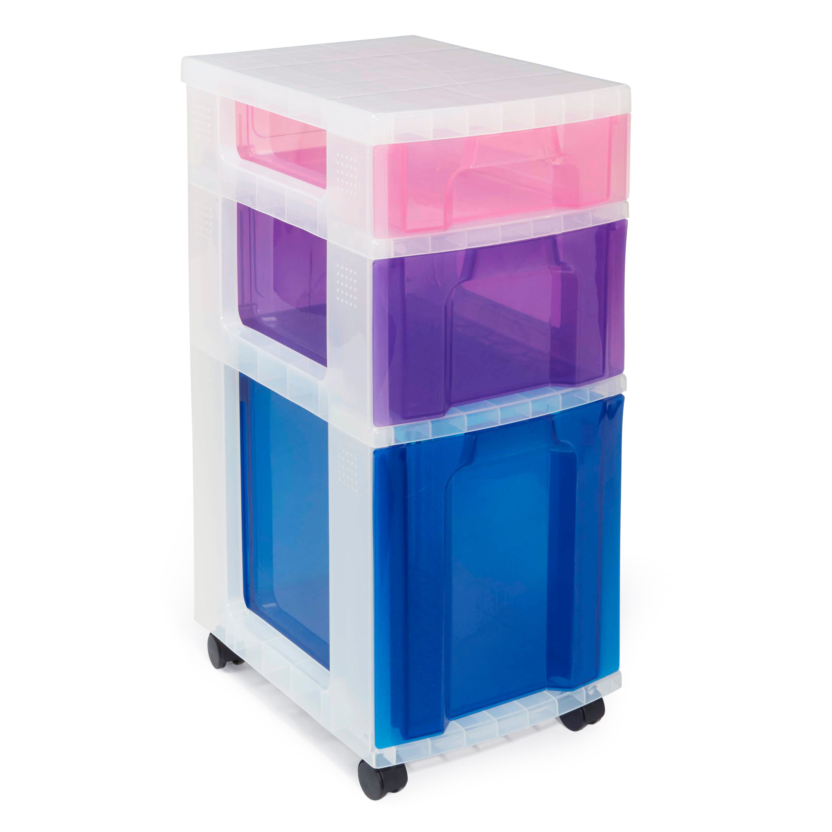Really Useful Multicolour Plastic Drawer tower unit 