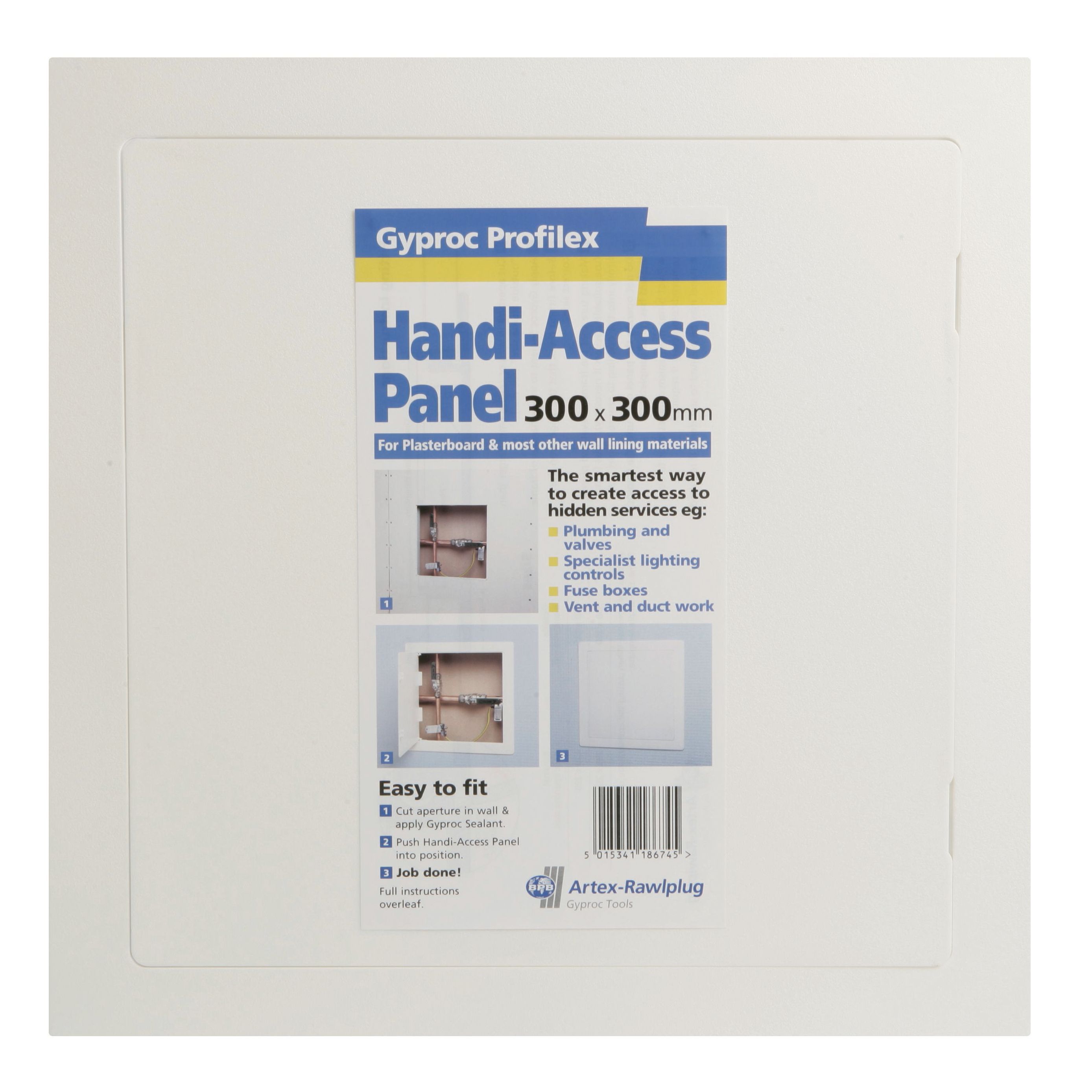 Gyproc Profilex White Plastic Access panel, (H)300mm (W)300mm