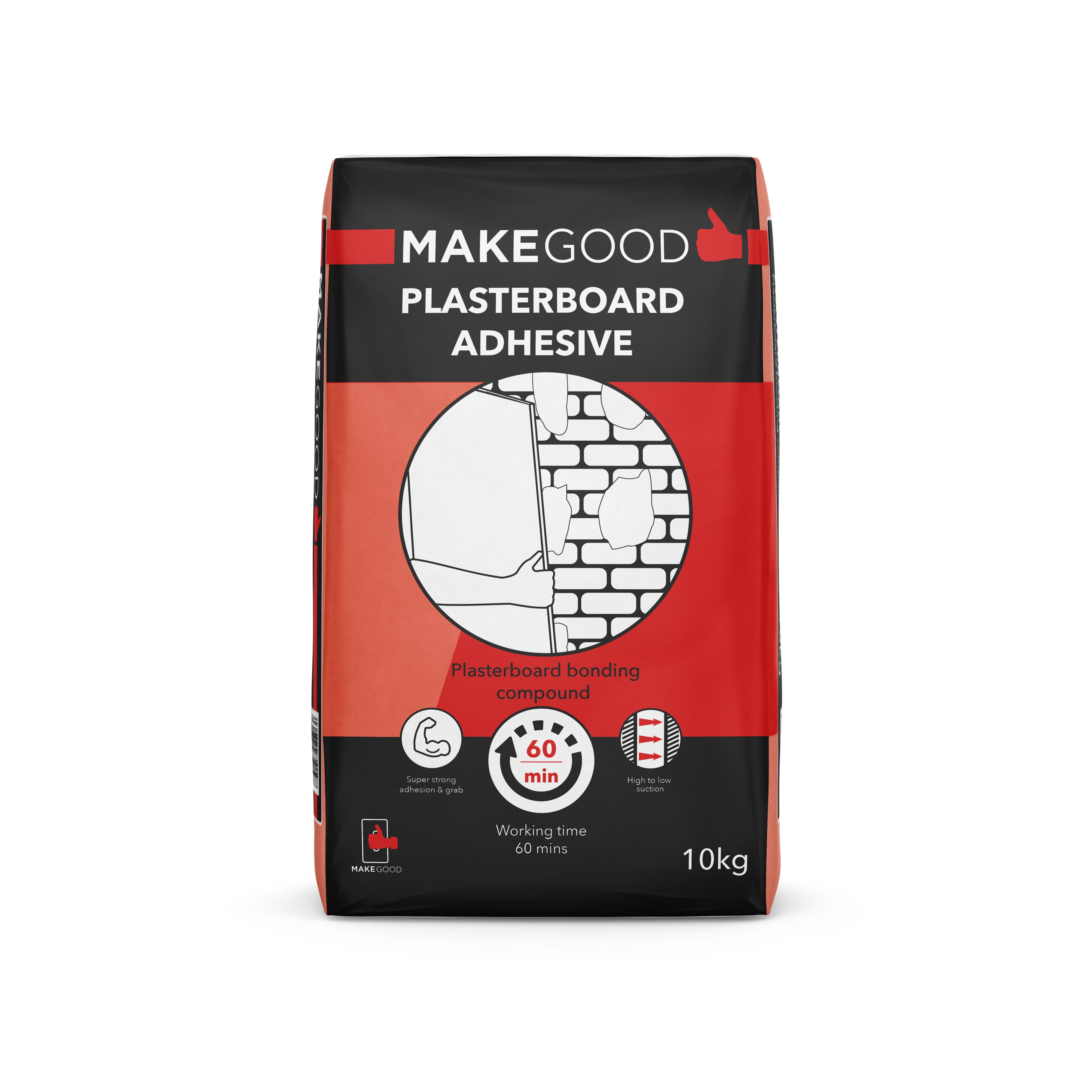 Make Good Plasterboard Adhesive 10kg | Departments | DIY At B&Q