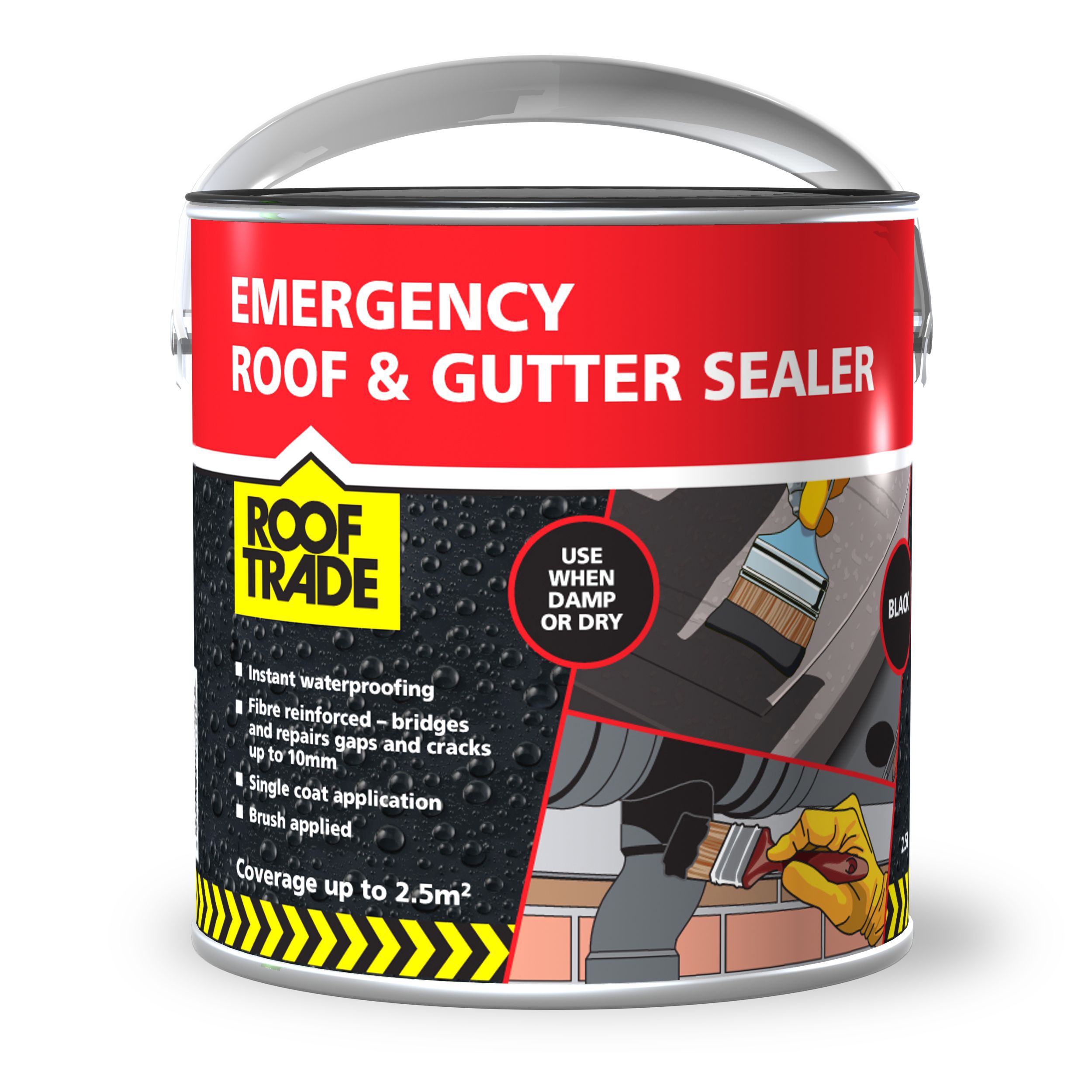 Rooftrade Black Emergency Roof & Gutter Sealer 2500ml | Departments