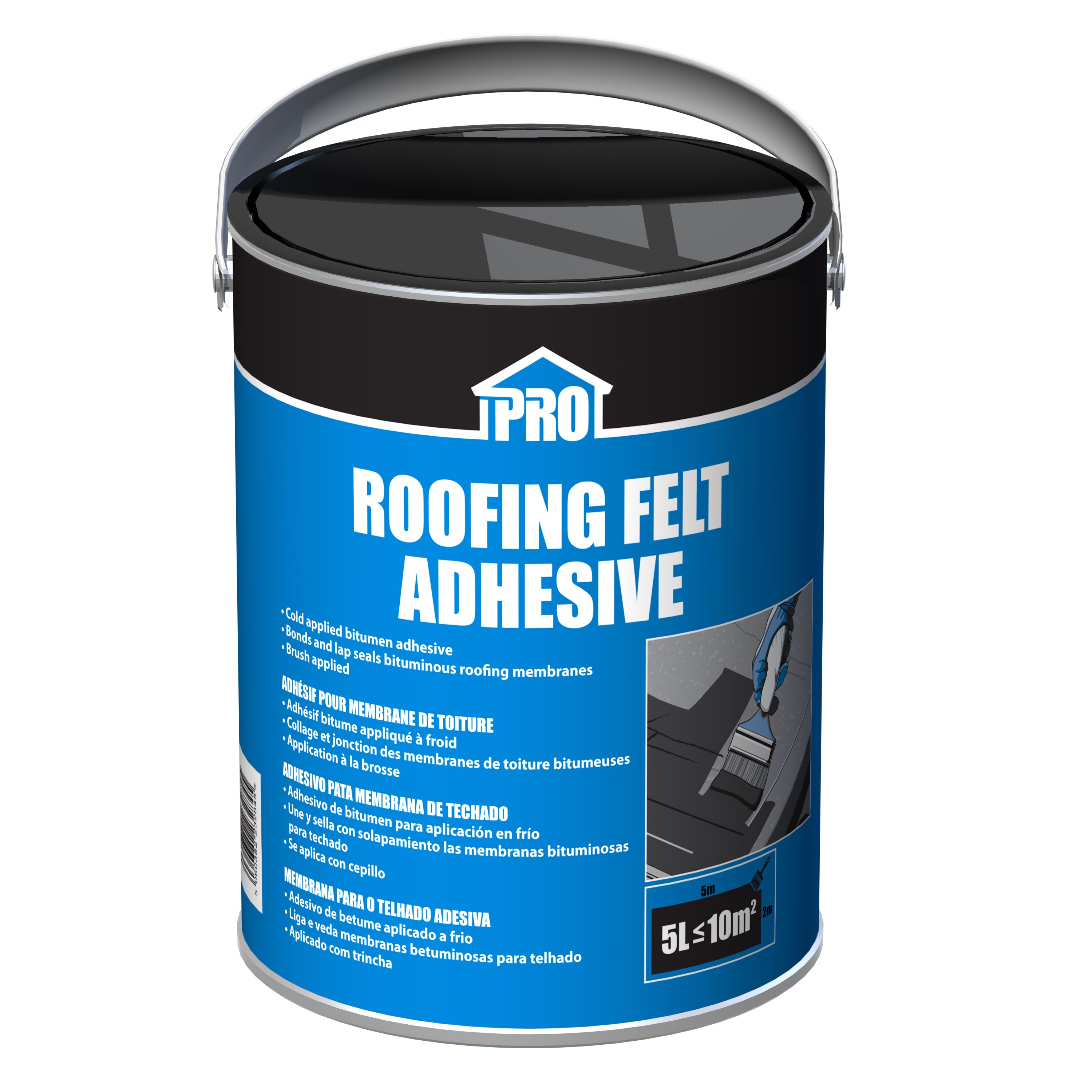 Roof pro Roof felt adhesive, 5kg Departments DIY at B&amp;Q