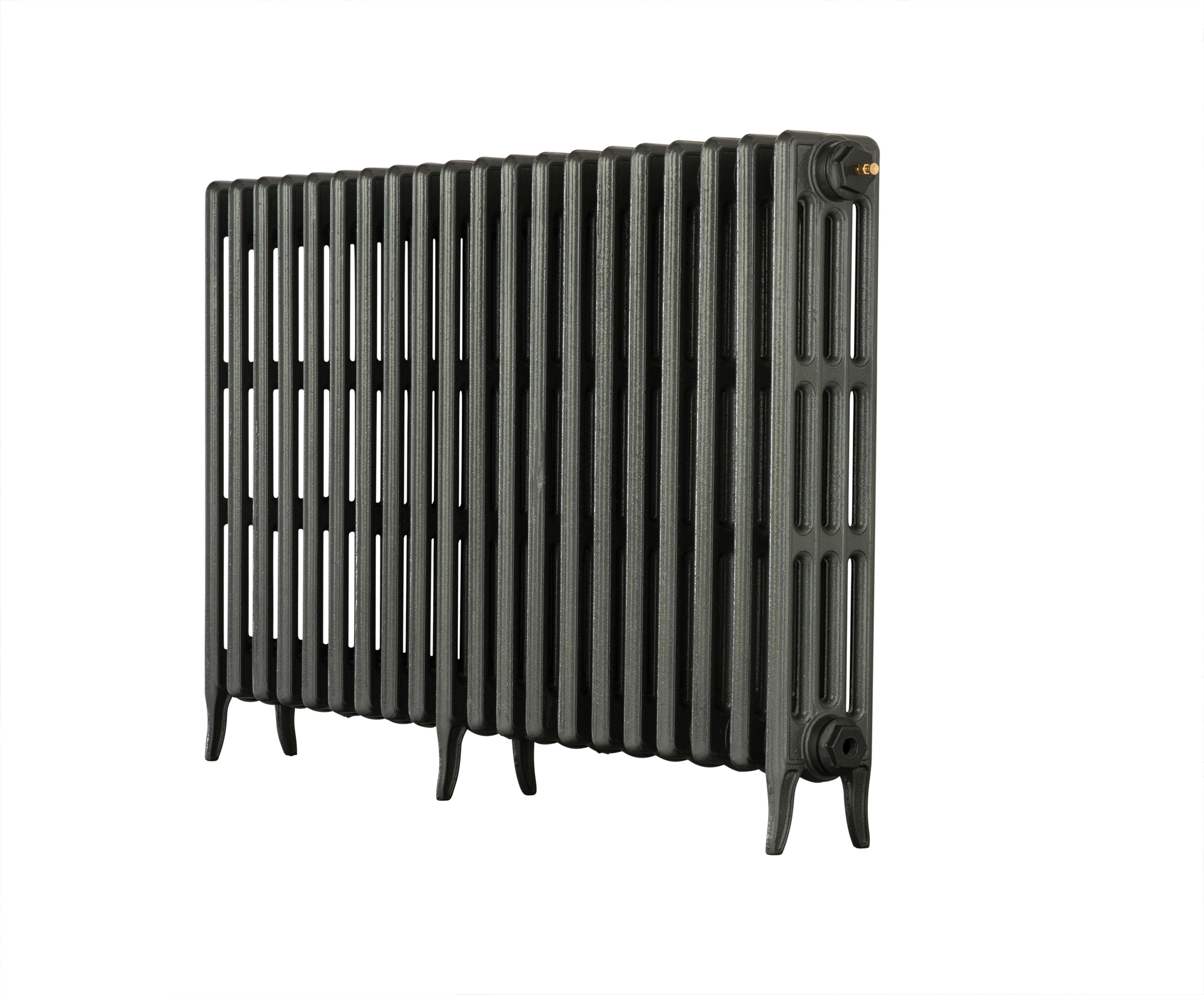 Arroll Neo-Classic 4 Column radiator, Cast grey (W)1234mm (H)760mm ...