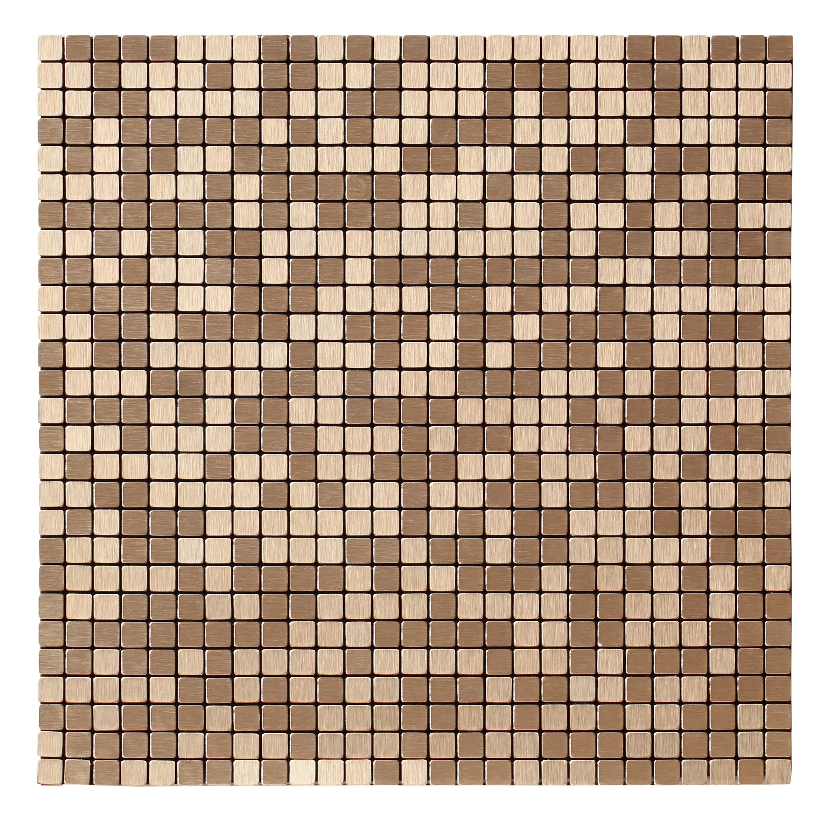 Abu dhabi Brushed bronze effect Metal Mosaic tile sheets, (L)290mm (W